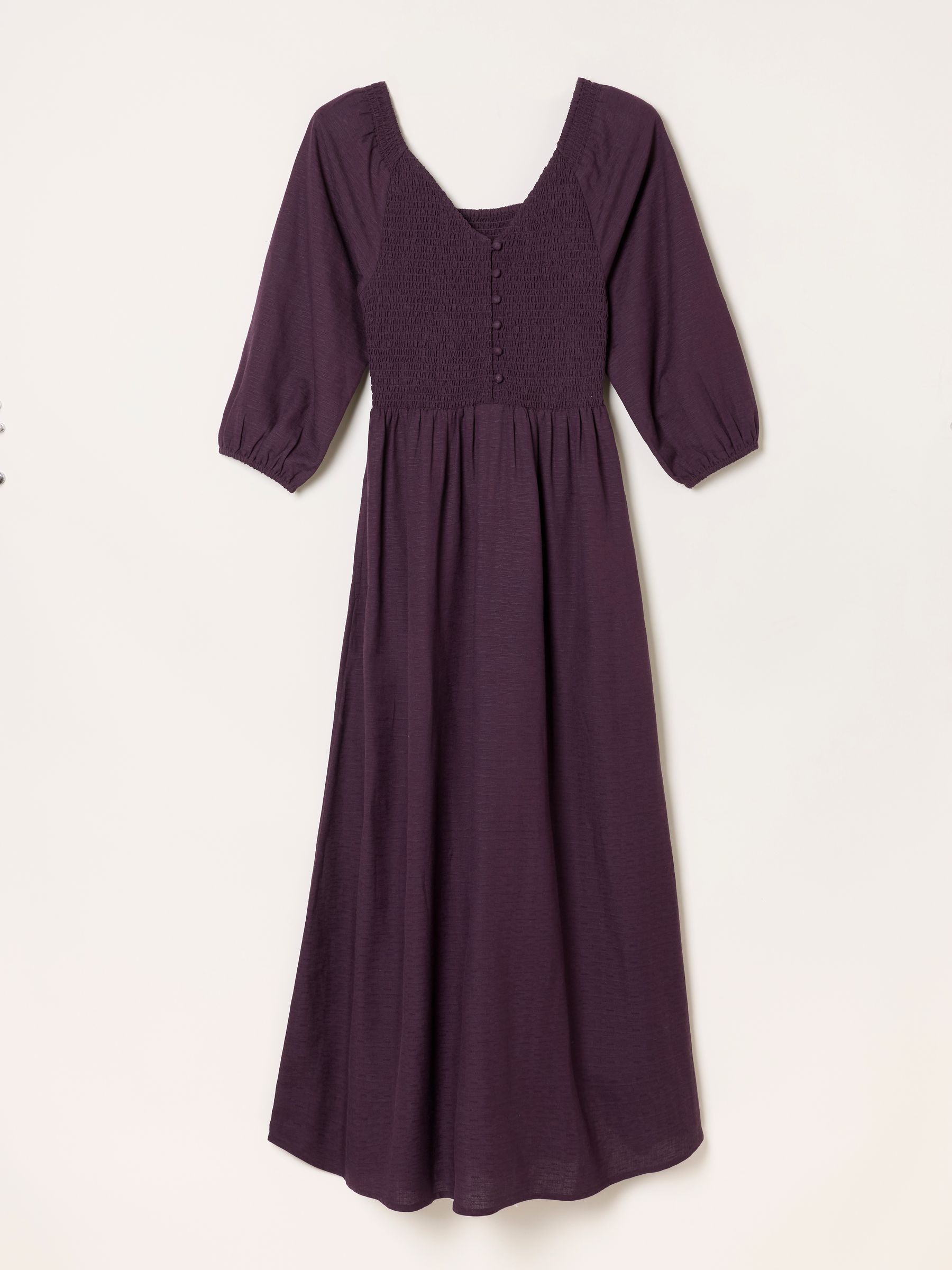 Adele Dark Purple Petite Midi Dress - Image 6 of 6