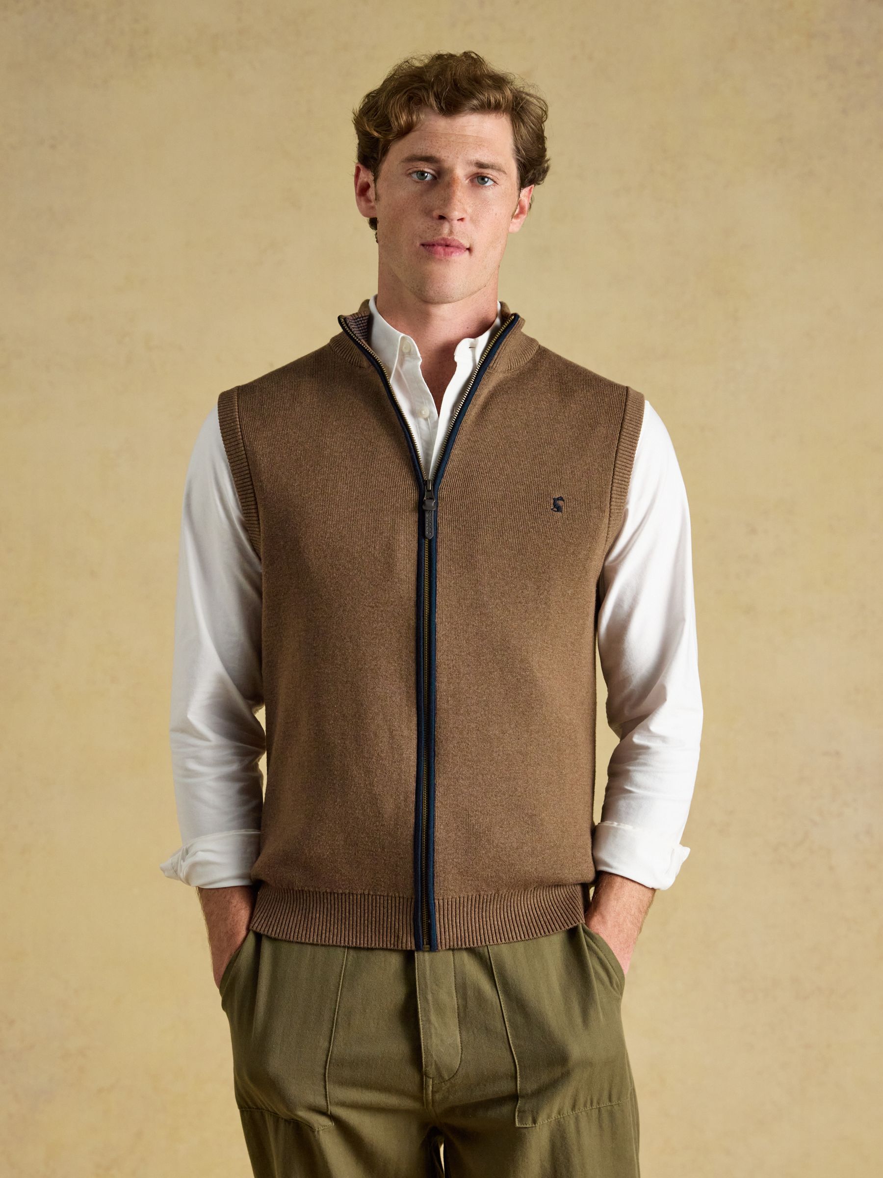 Brown Hillside Zip Up Gilet - Image 1 of 9 Brown Hillside Zip Up Gilet - Image 1 of 9