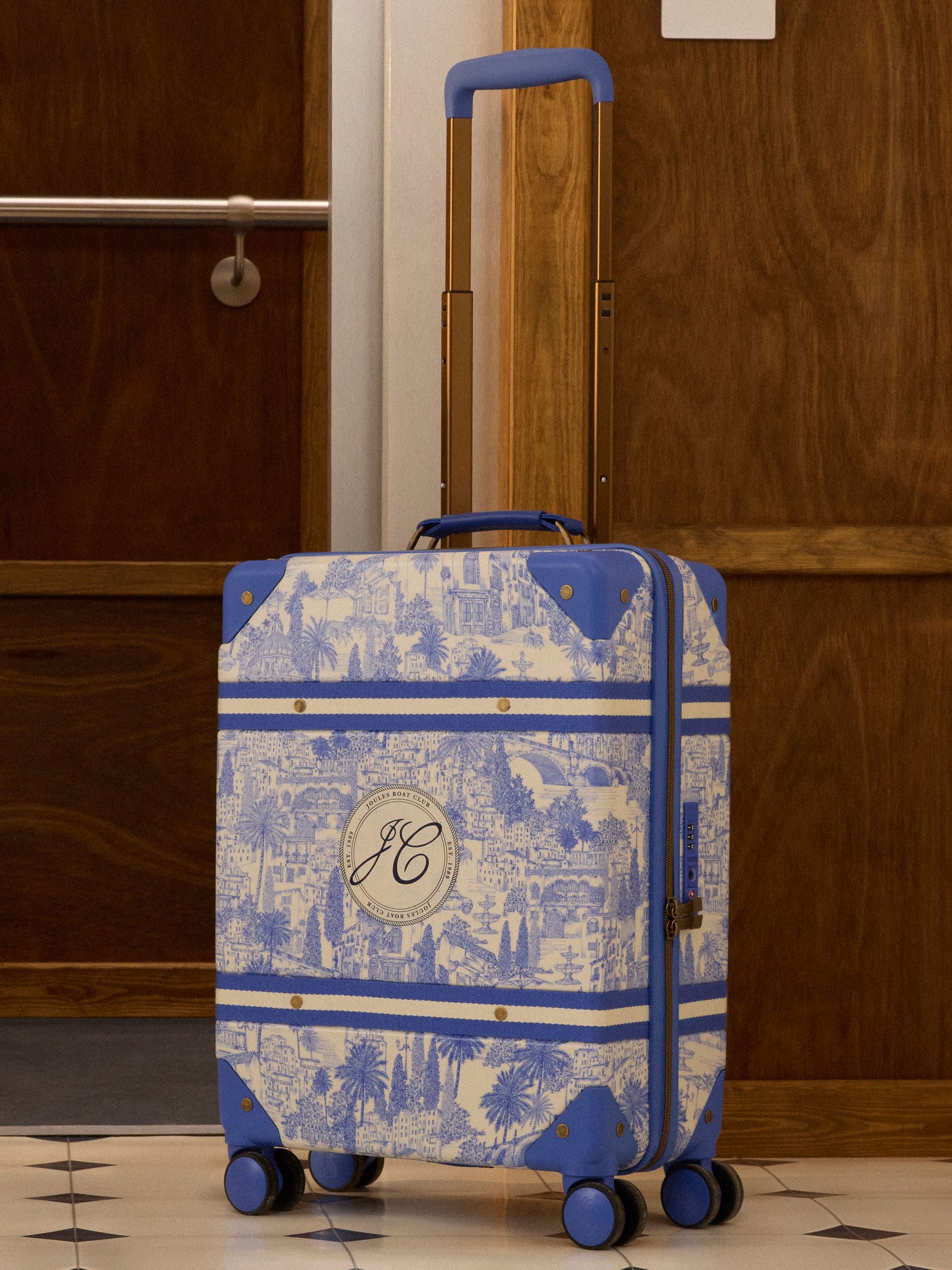 Blue & White Toile De Jouy Boat Club Cabin Case - Image 1 of 9