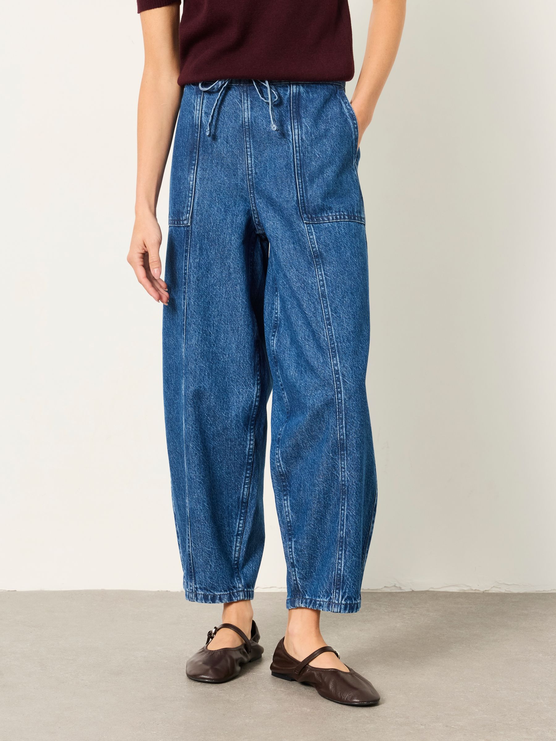 Alev Mid Wash Drawstring Jeans - Image 1 of 6