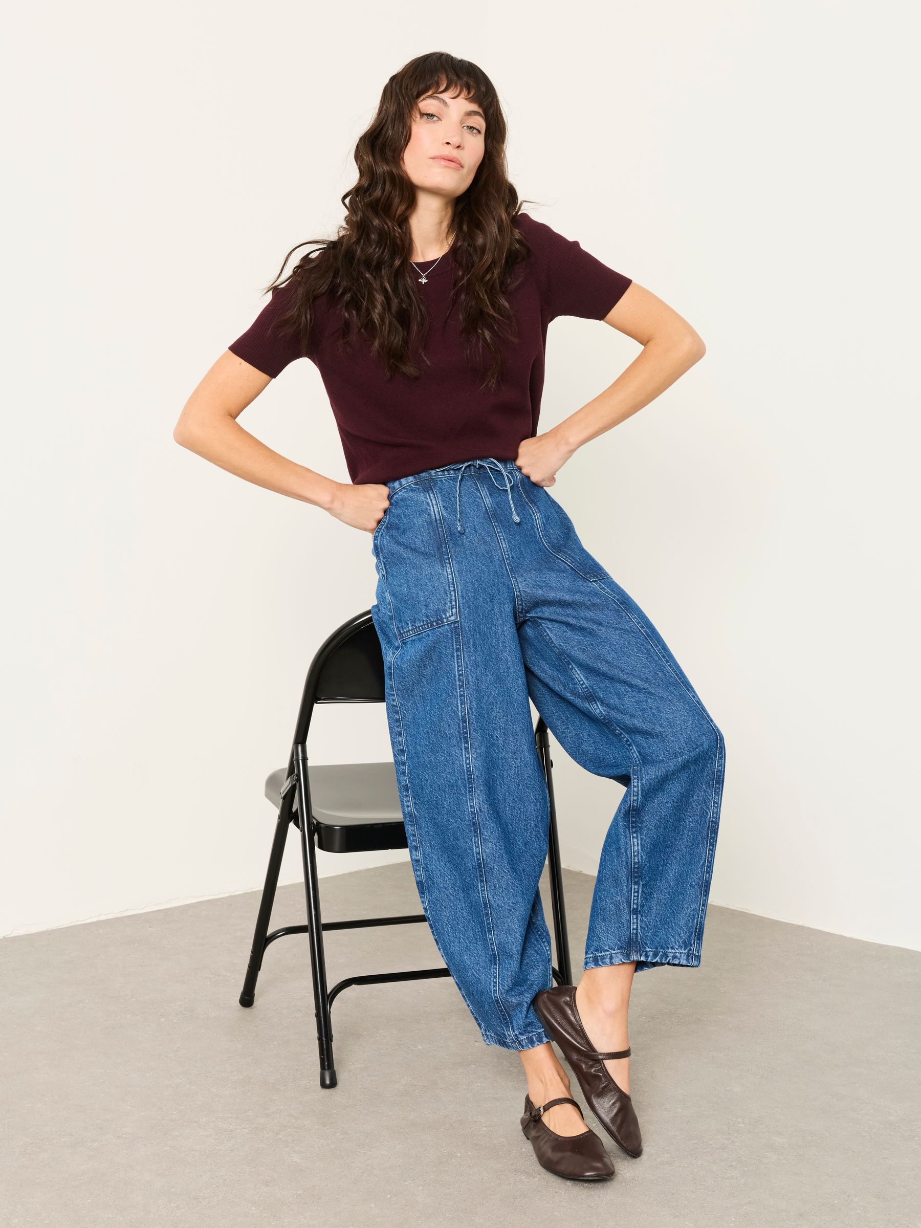 Alev Mid Wash Drawstring Jeans - Image 5 of 6