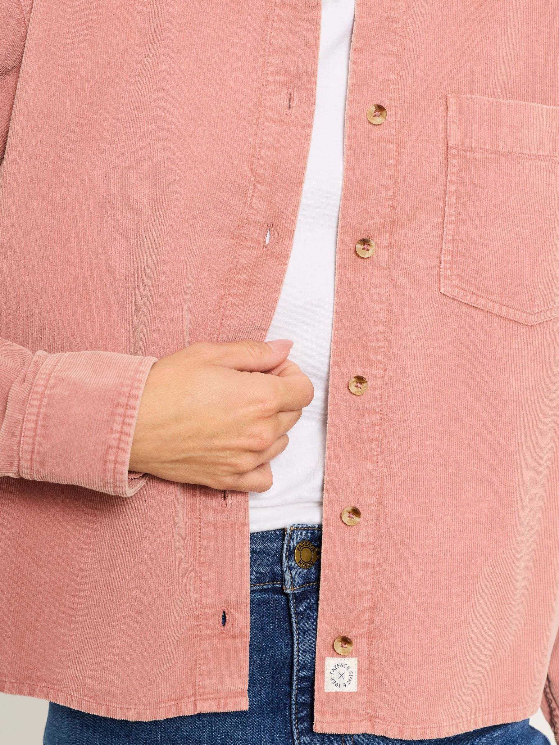 Beck Pink Cord Petite Shirt - Image 3 of 5