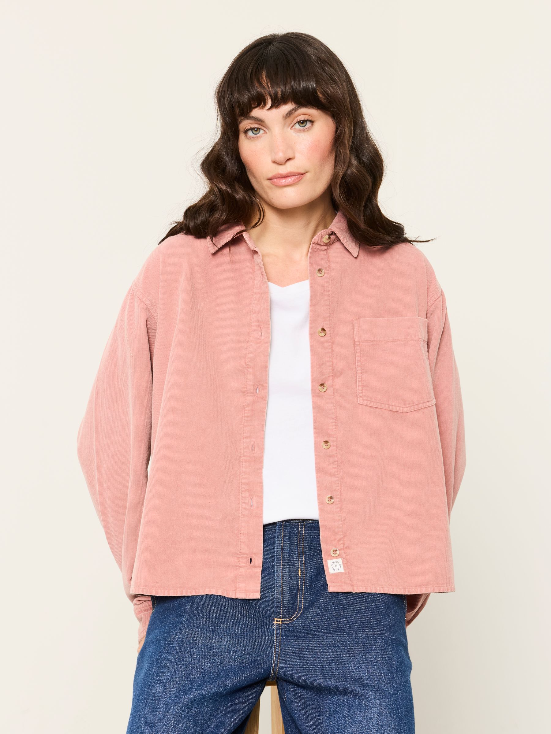 Beck Pink Cord Petite Shirt - Image 5 of 5 Beck Pink Cord Petite Shirt - Image 5 of 5