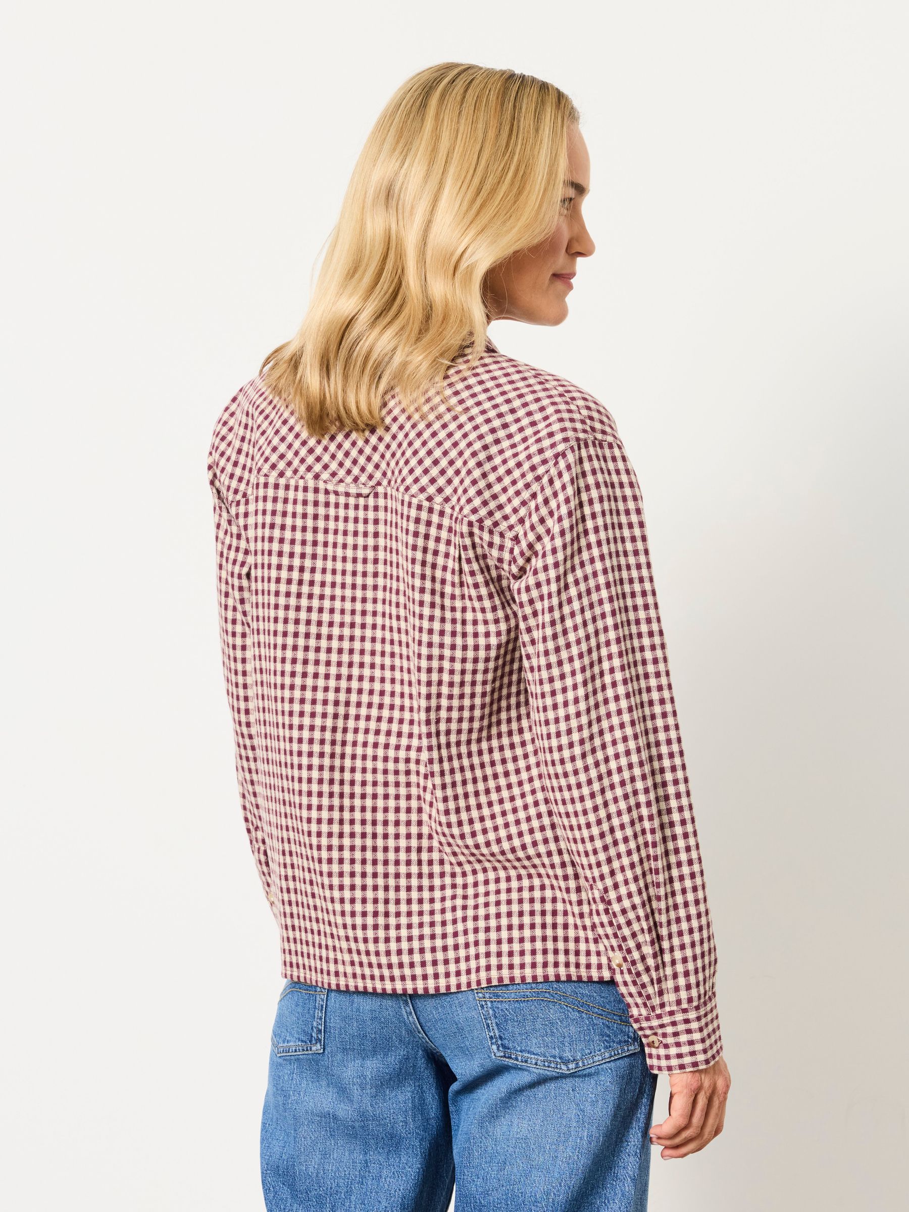 Beck Dark Purple Gingham Petite Shirt - Image 2 of 6