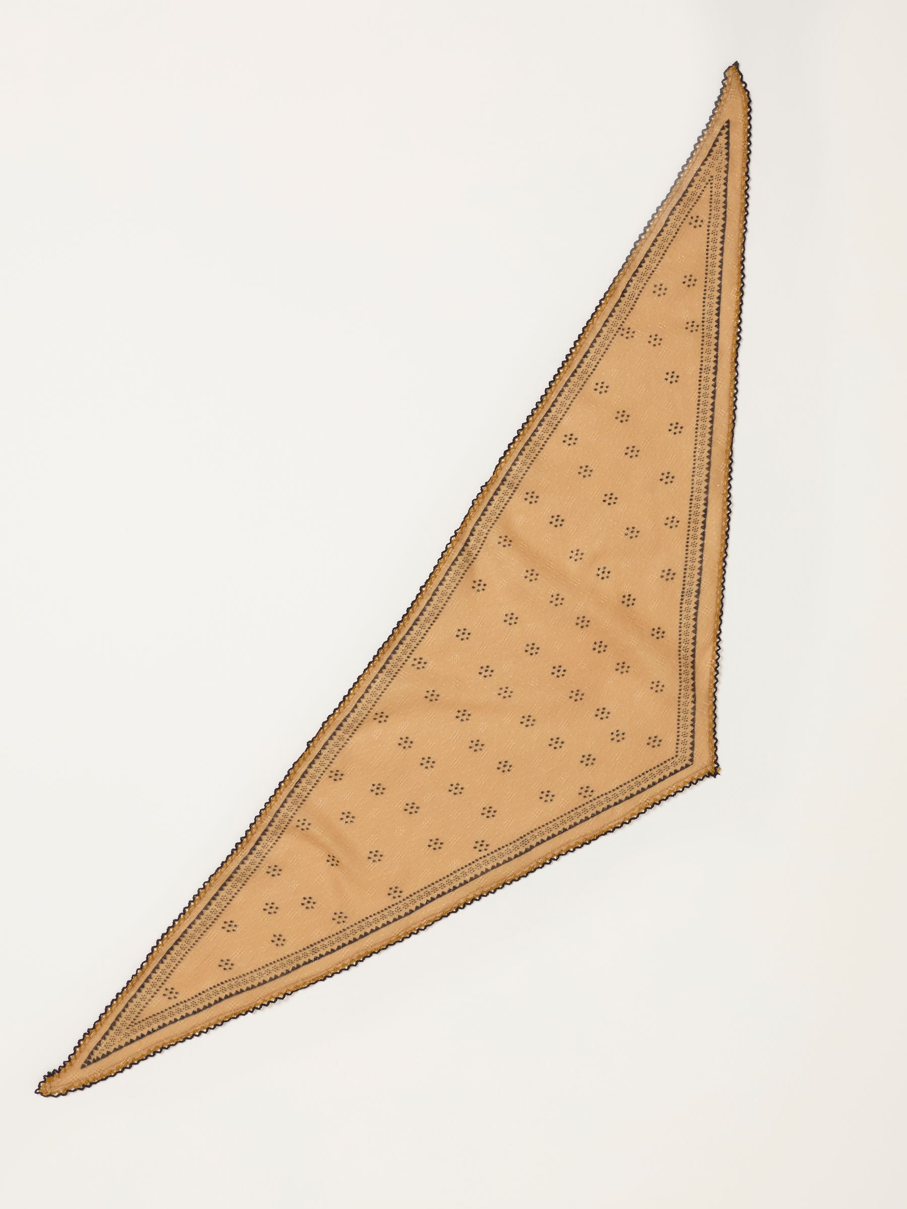 Mustard Yellow Scattered Spot Triangle Scarf - Image 3 of 3