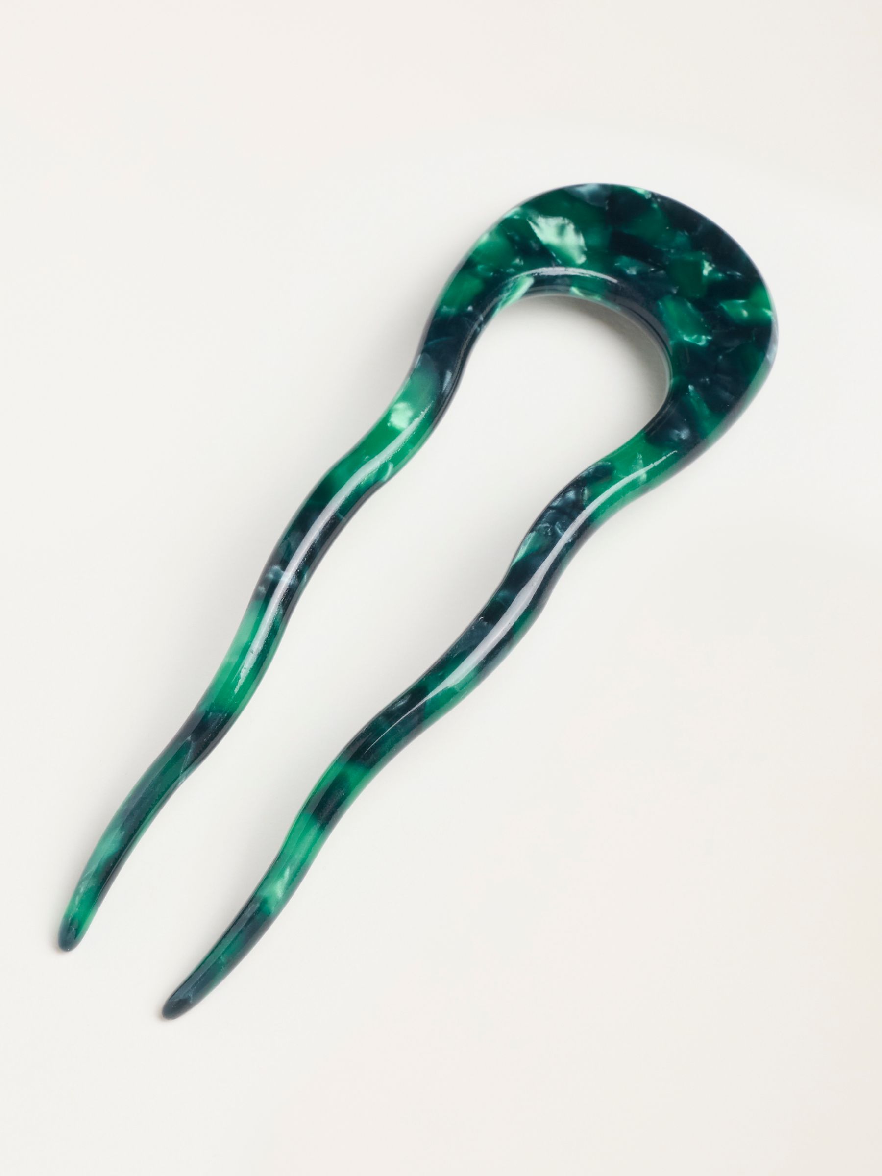 Green Resin Hair Pin - Image 1 of 2