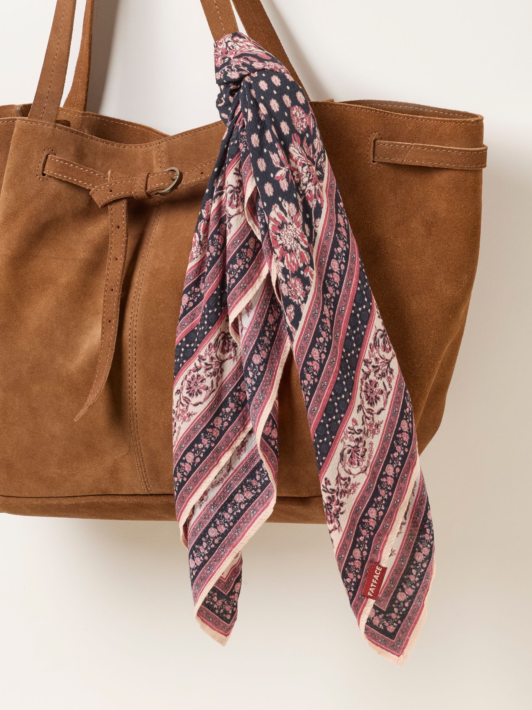Black Linear Floral Printed Square Scarf - Image 3 of 3 Black Linear Floral Printed Square Scarf - Image 3 of 3