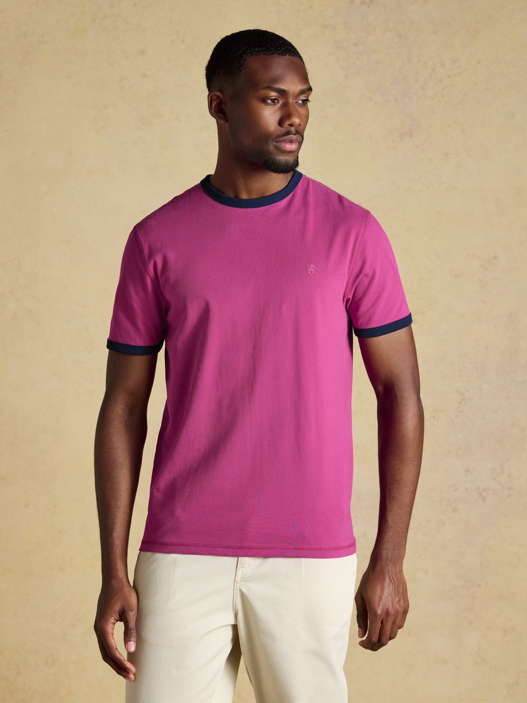 Rugby Club Pink Crew Neck Cotton T-Shirt - Image 1 of 7
