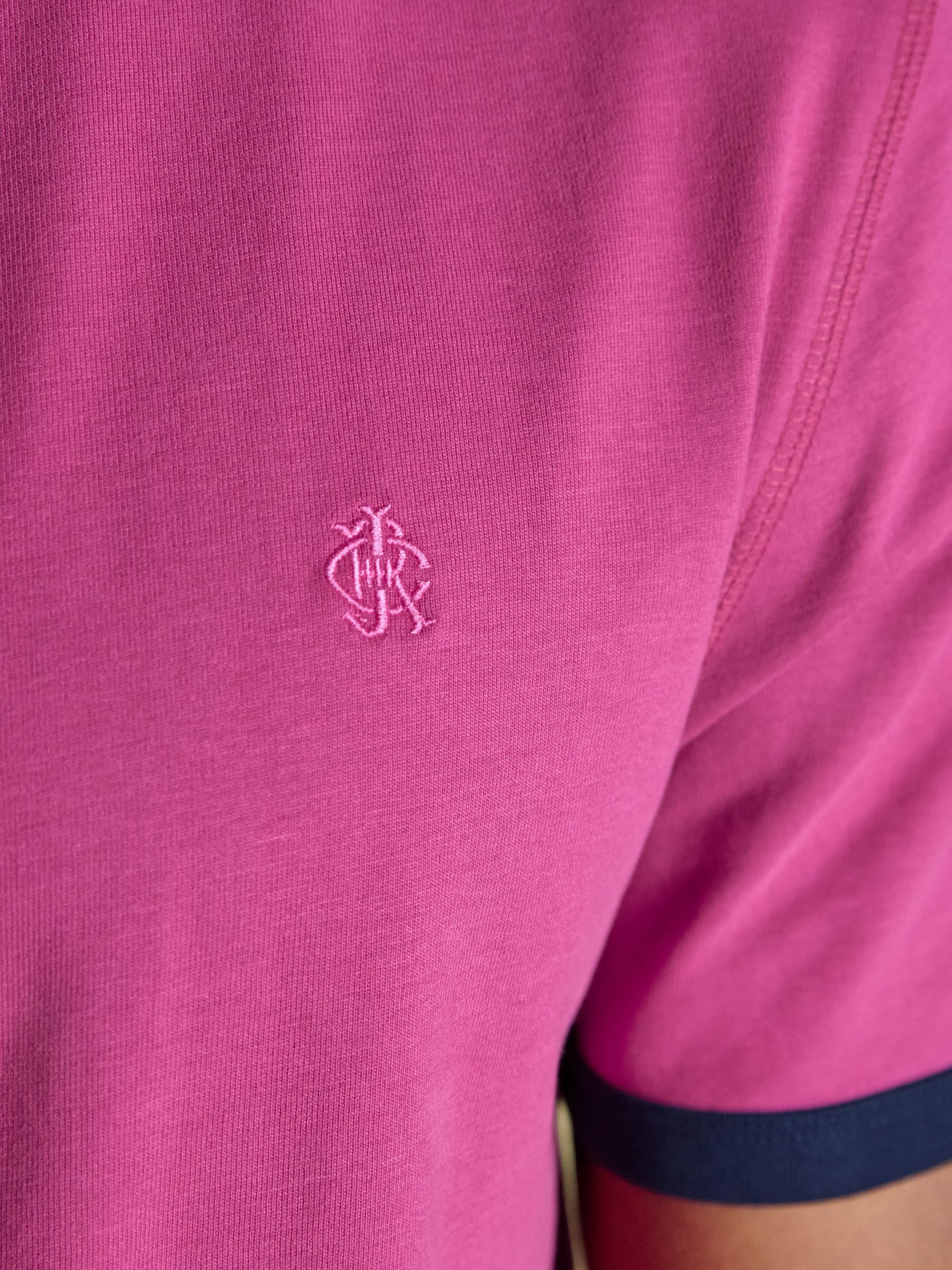 Rugby Club Pink Crew Neck Cotton T-Shirt - Image 6 of 7