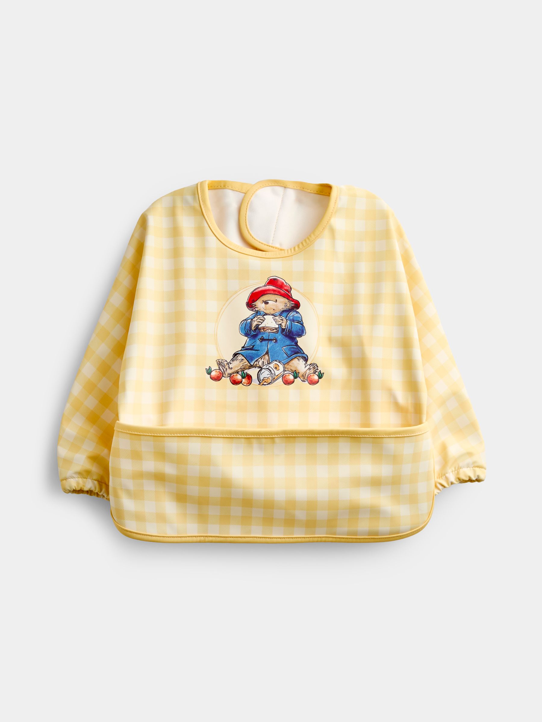 Yellow Gingham Paddington Sleeved Bib - Image 1 of 4