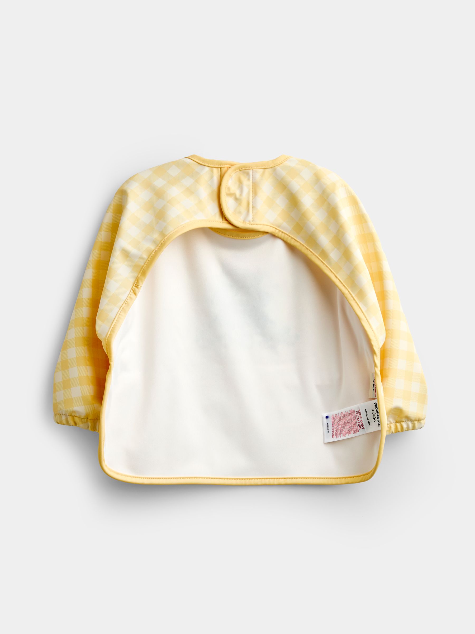 Yellow Gingham Paddington Sleeved Bib - Image 2 of 4