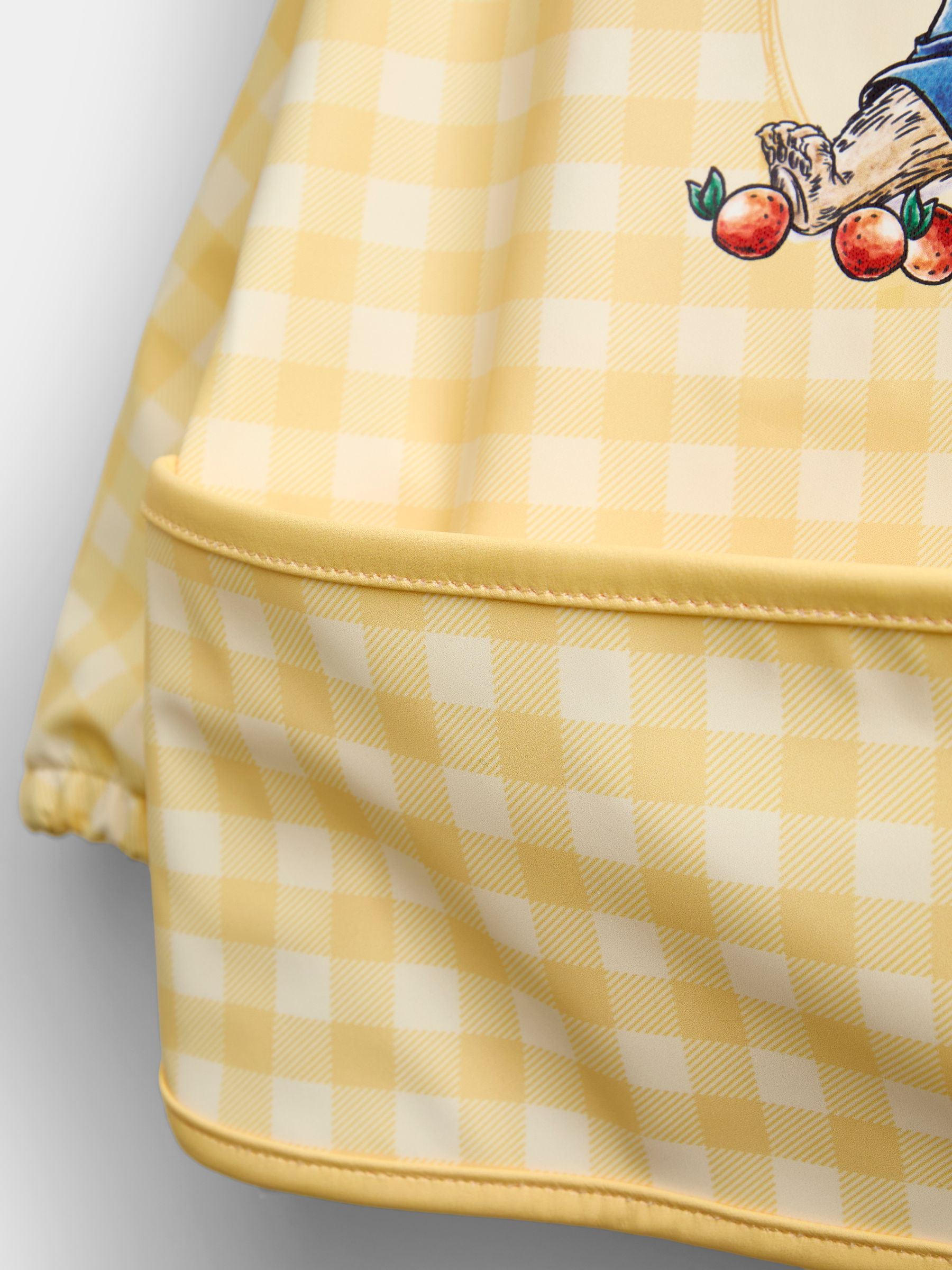 Yellow Gingham Paddington Sleeved Bib - Image 3 of 4