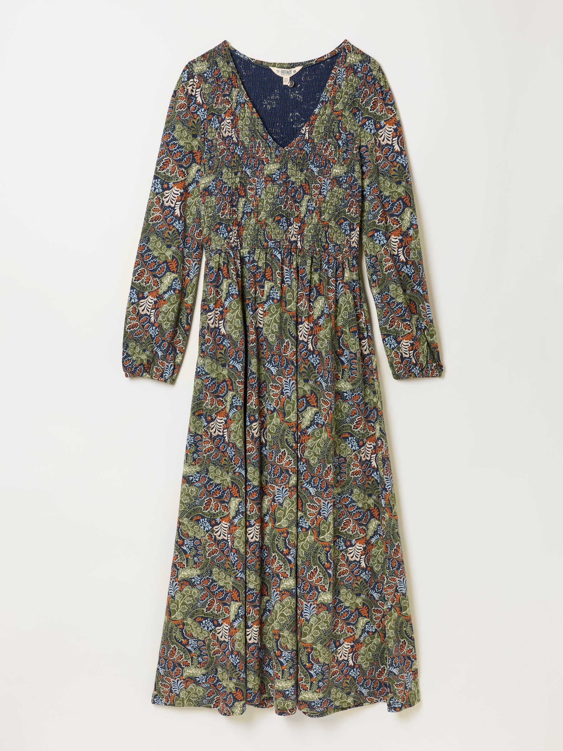 Demi Navy Decorative Floral Petite Midi Jersey Dress - Image 6 of 6