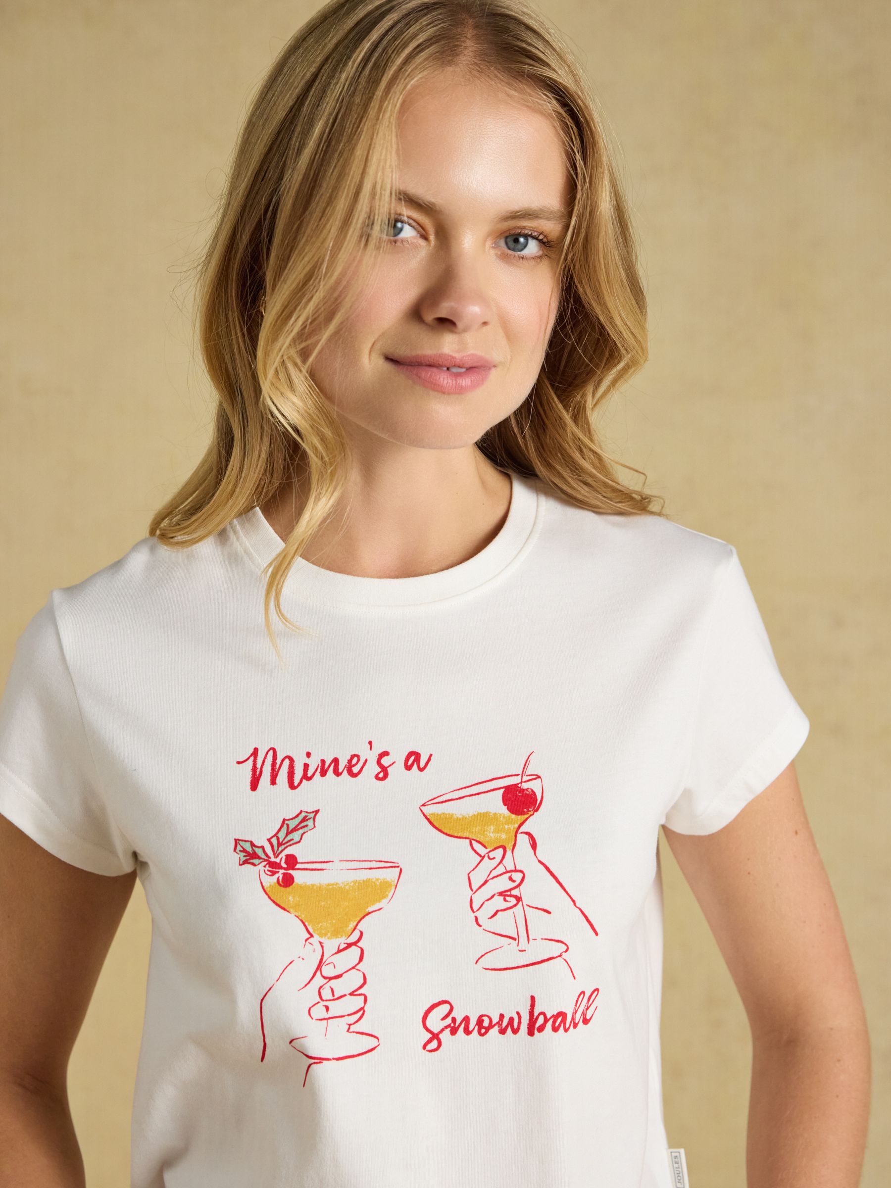 Mine's a Snowball Graphic Short Sleeve 100% Cotton T-Shirt - Image 3 of 6