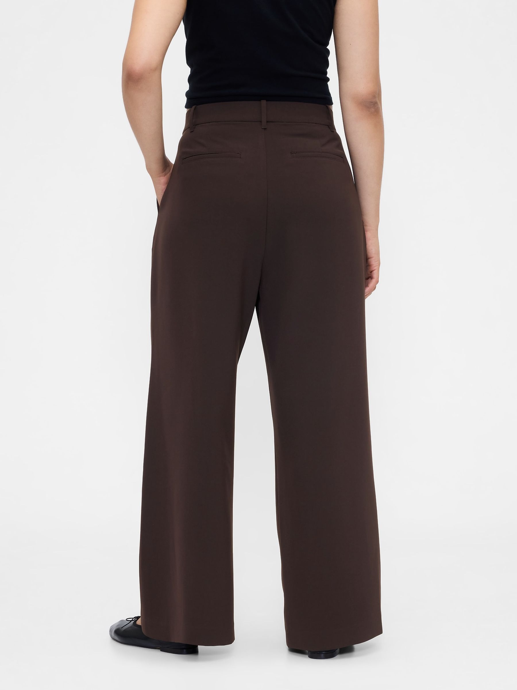 Brown 365 High Waisted Pleated Trousers - Image 2 of 6