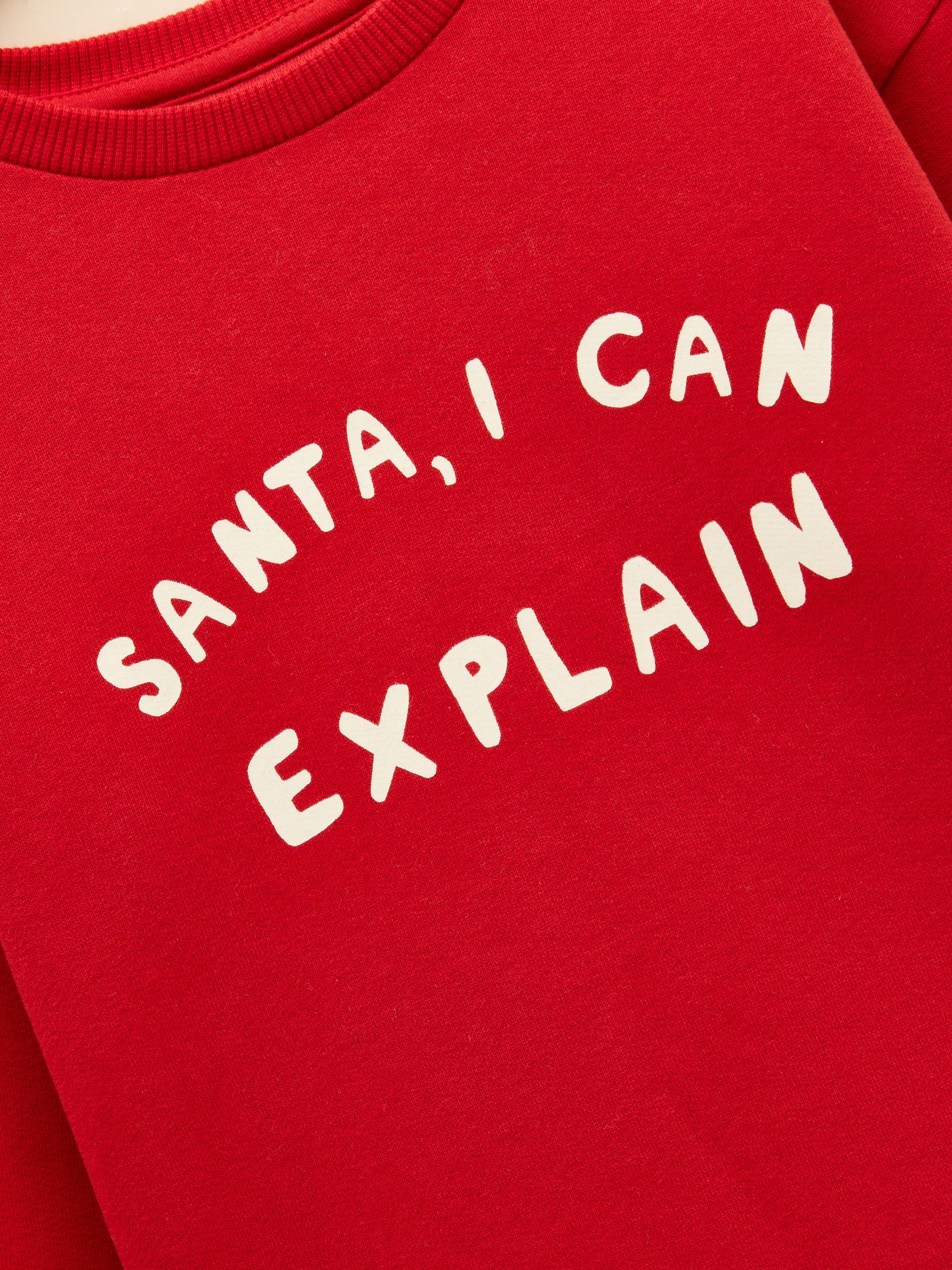 Kids' Sundaze Red Santa Slogan Crew Neck Sweatshirt - Image 3 of 5