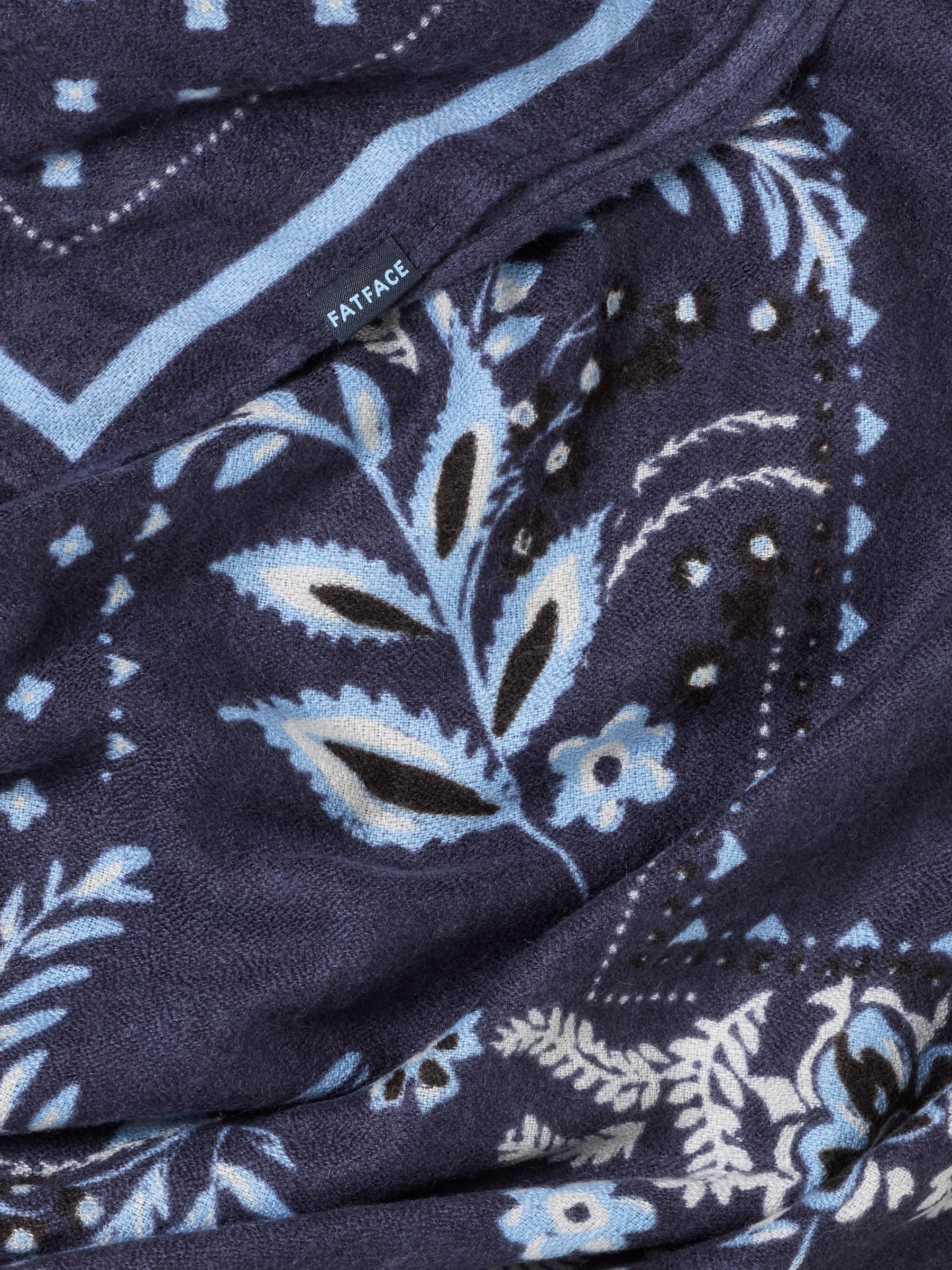 Navy Bandana Square Scarf - Image 2 of 3