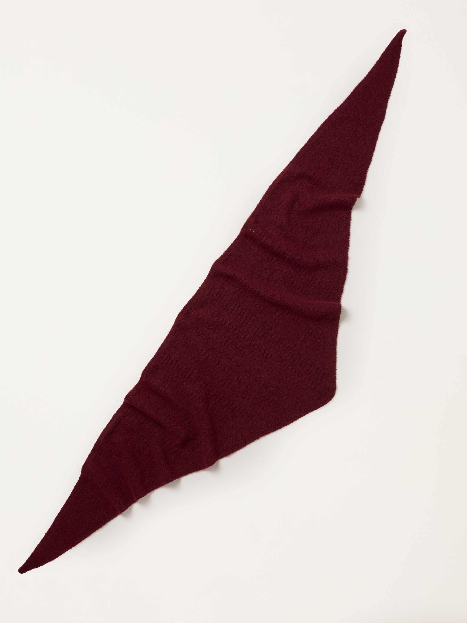 Burgundy Red Knitted Triangle Scarf - Image 2 of 3