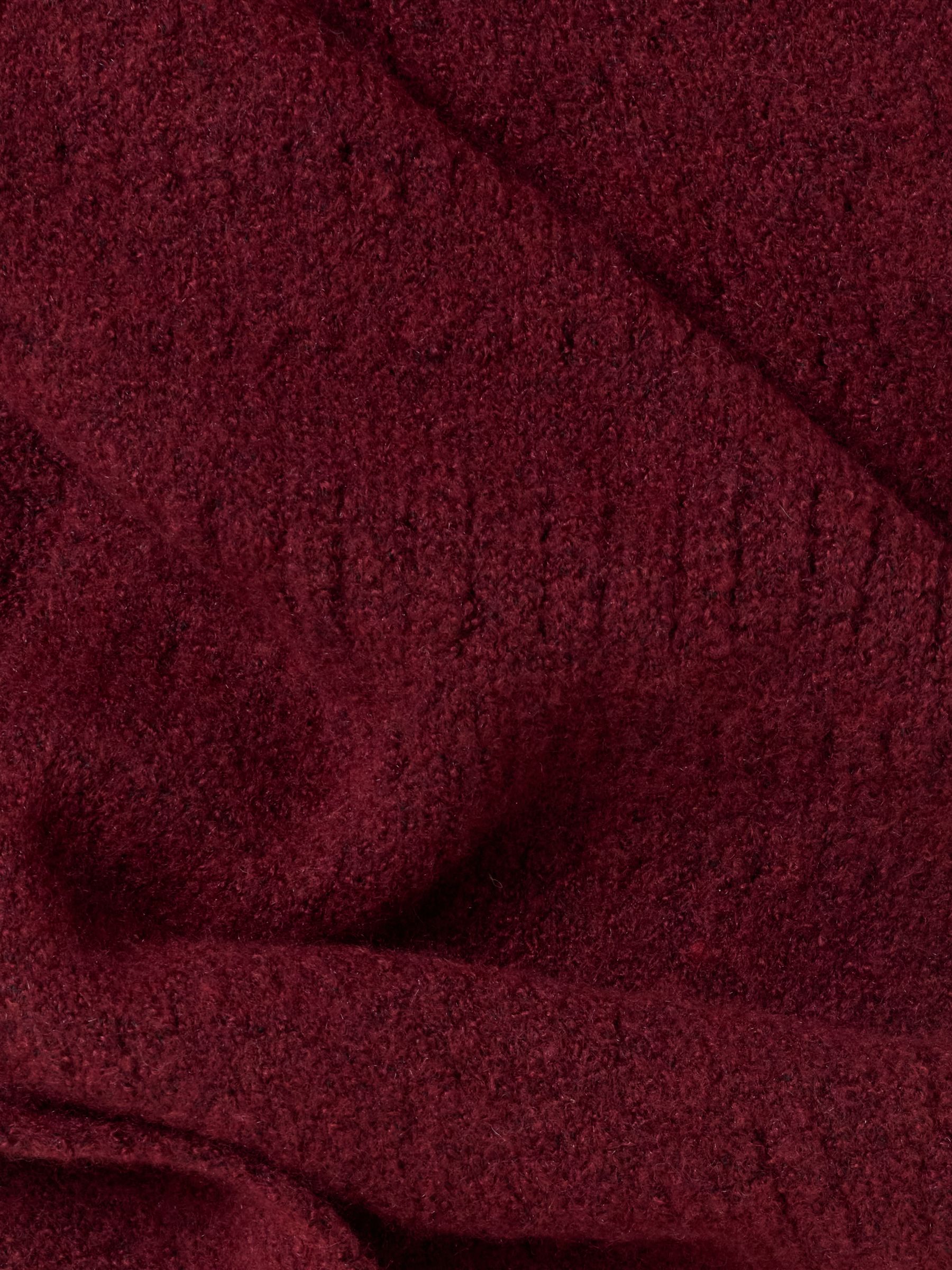 Burgundy Red Knitted Triangle Scarf - Image 3 of 3