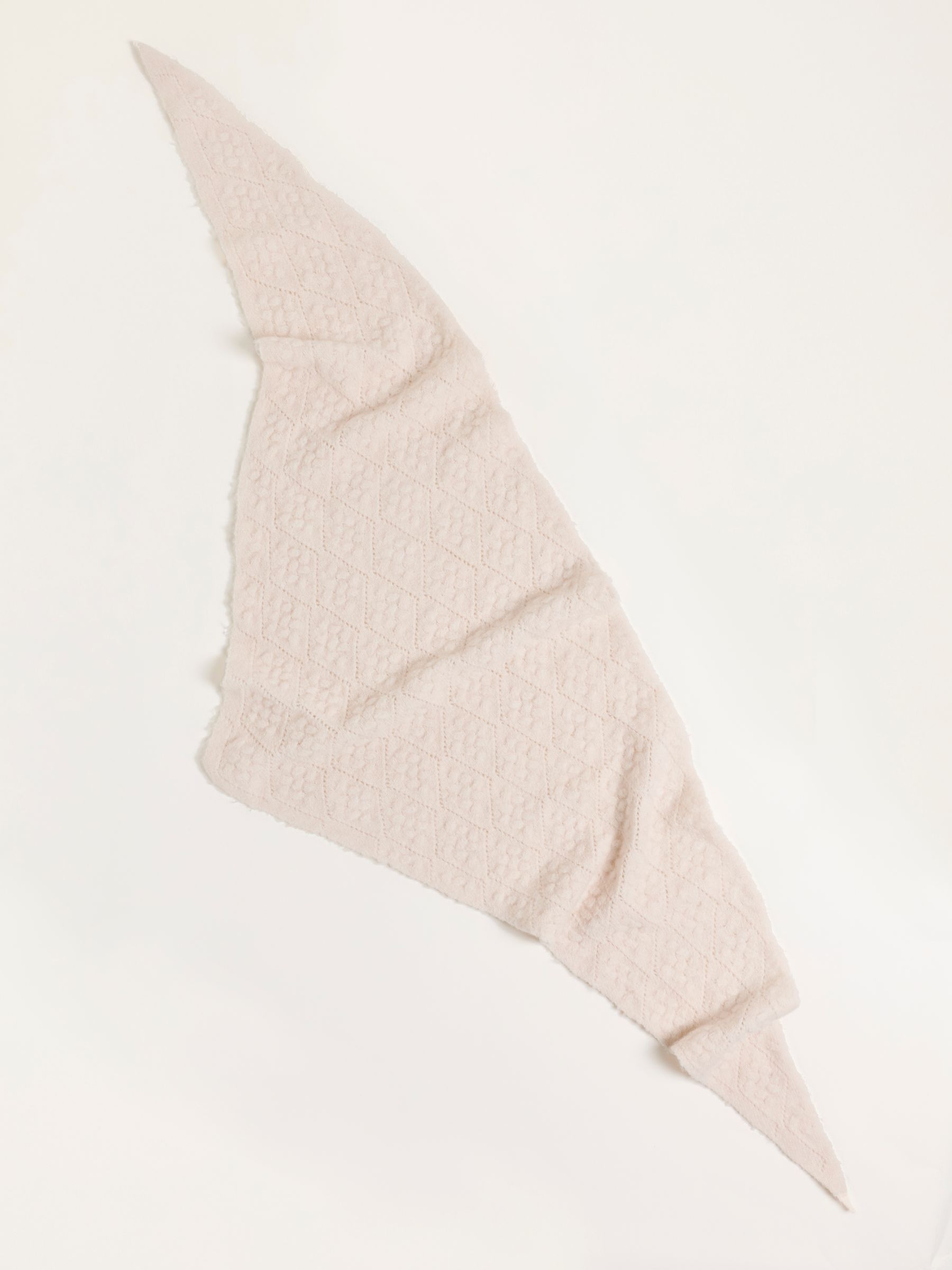 Ivory Pointelle Triangle Scarf - Image 2 of 3 Ivory Pointelle Triangle Scarf - Image 2 of 3