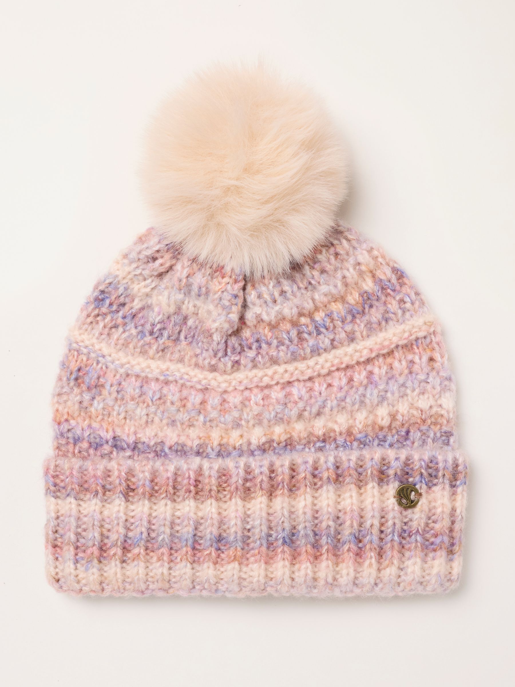 Ivory Spacedye Bobble Hat - Image 1 of 3 Ivory Spacedye Bobble Hat - Image 1 of 3