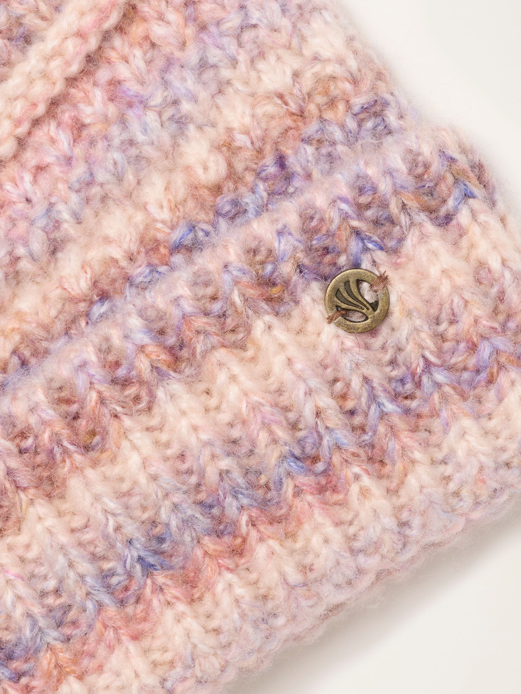 Ivory Spacedye Bobble Hat - Image 3 of 3 Ivory Spacedye Bobble Hat - Image 3 of 3