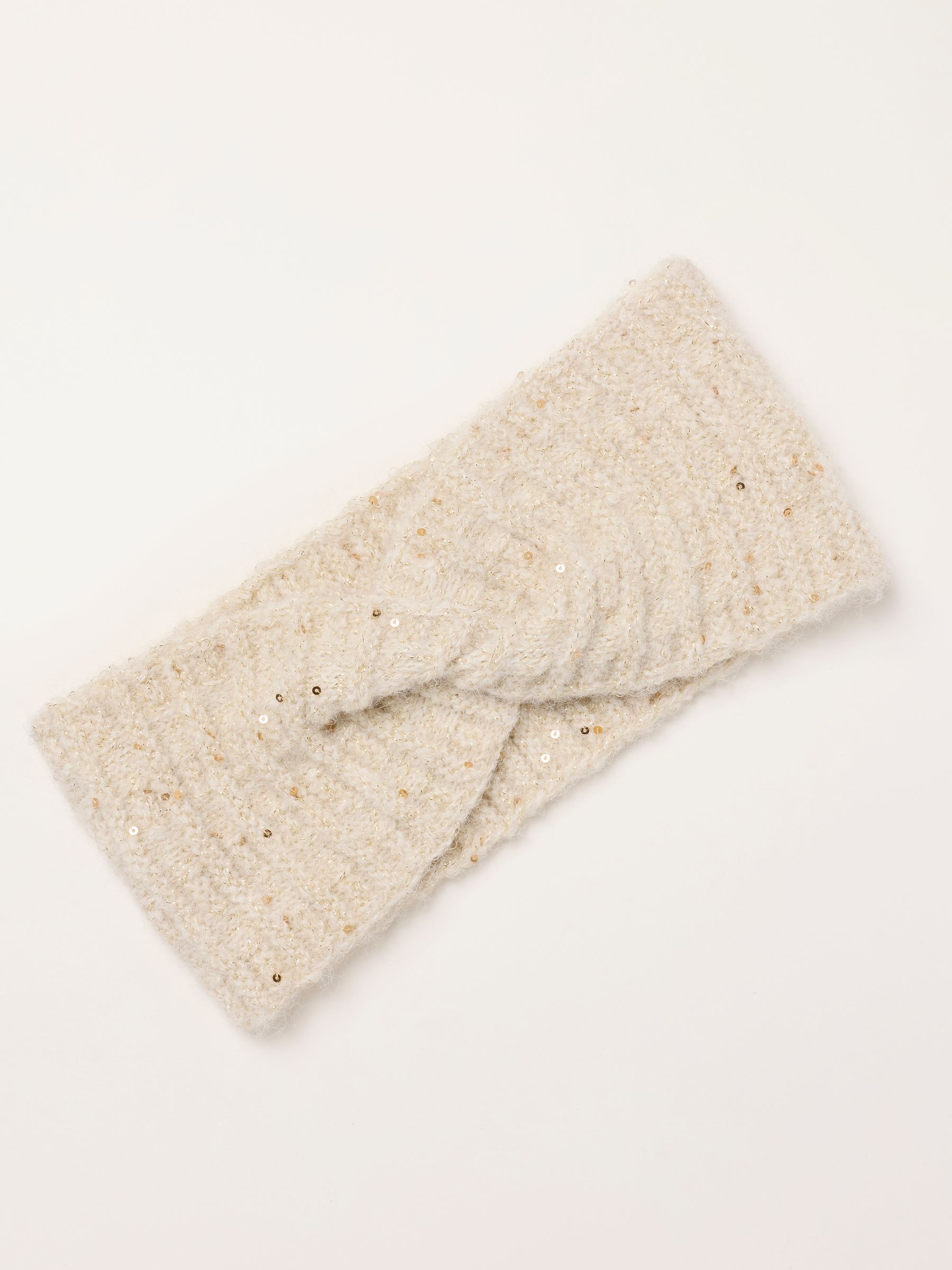 Ivory Sequin Twist Headband - Image 1 of 3