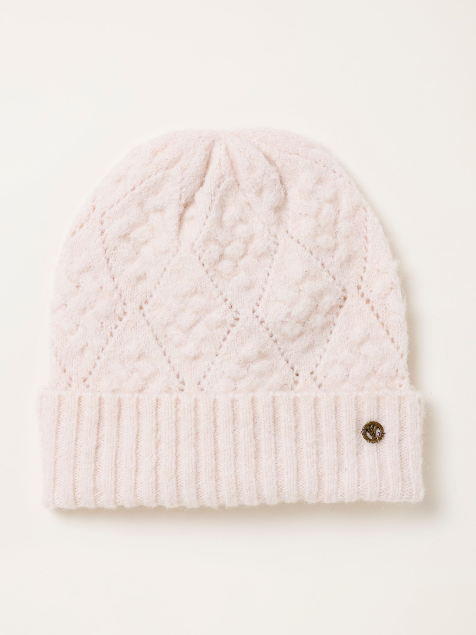 Ivory Pointelle Beanie - Image 1 of 3