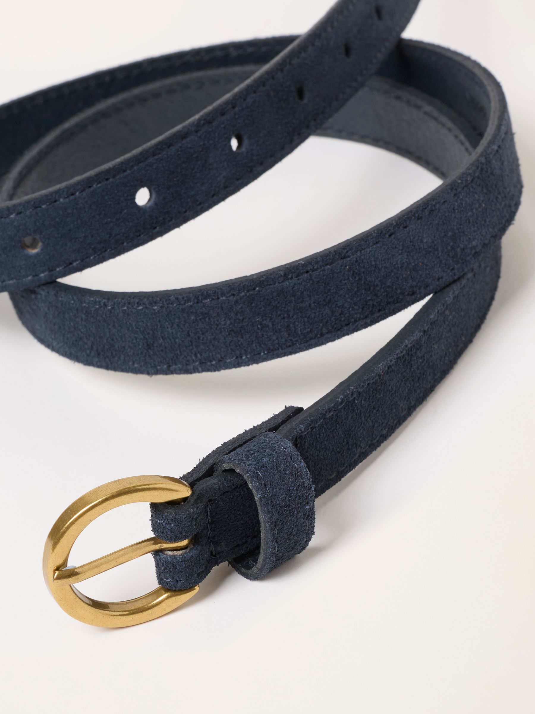 Navy Plain Suede Belt - Image 2 of 3