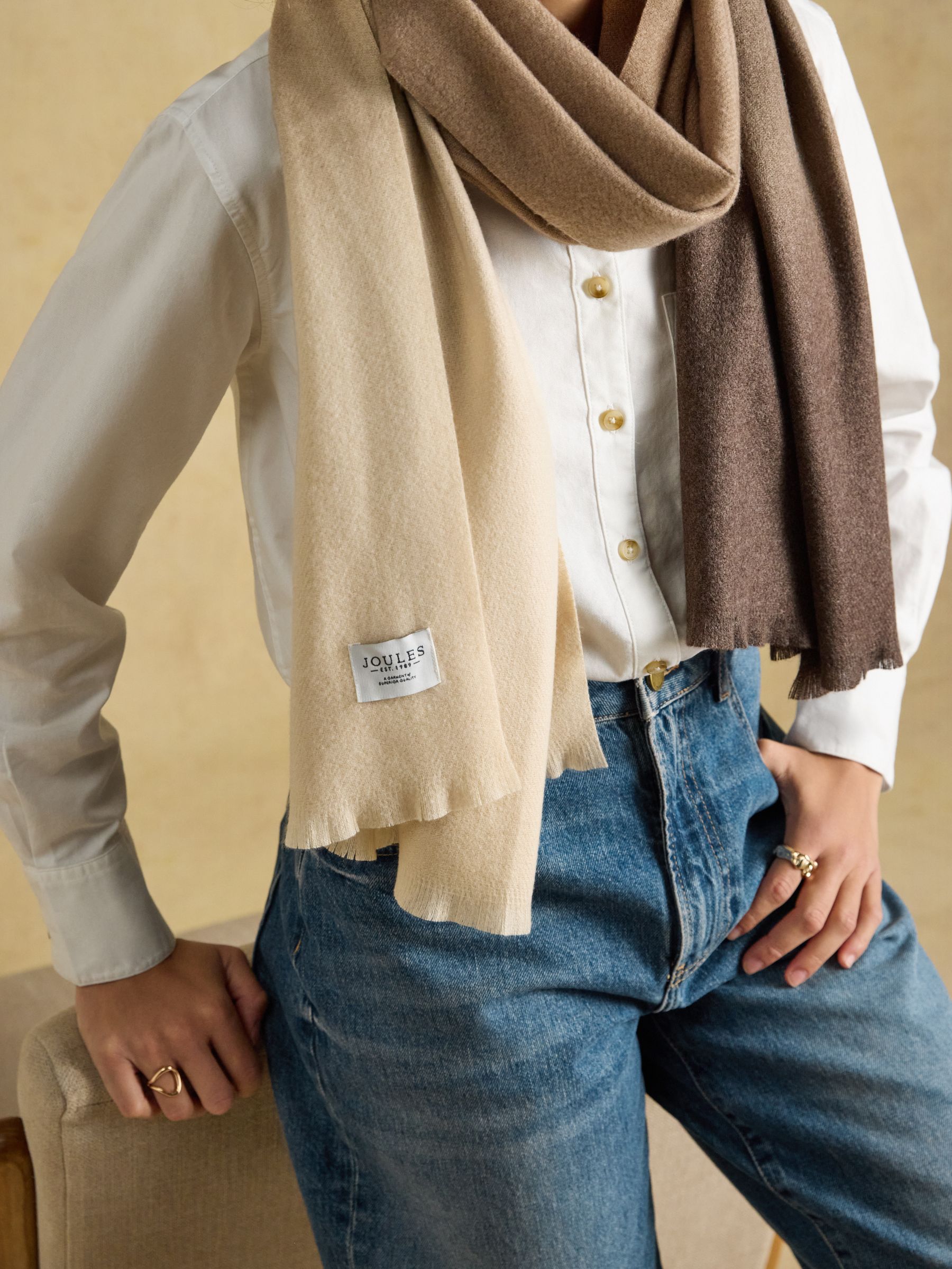 Karina Brown Ombre Scarf - Image 6 of 7