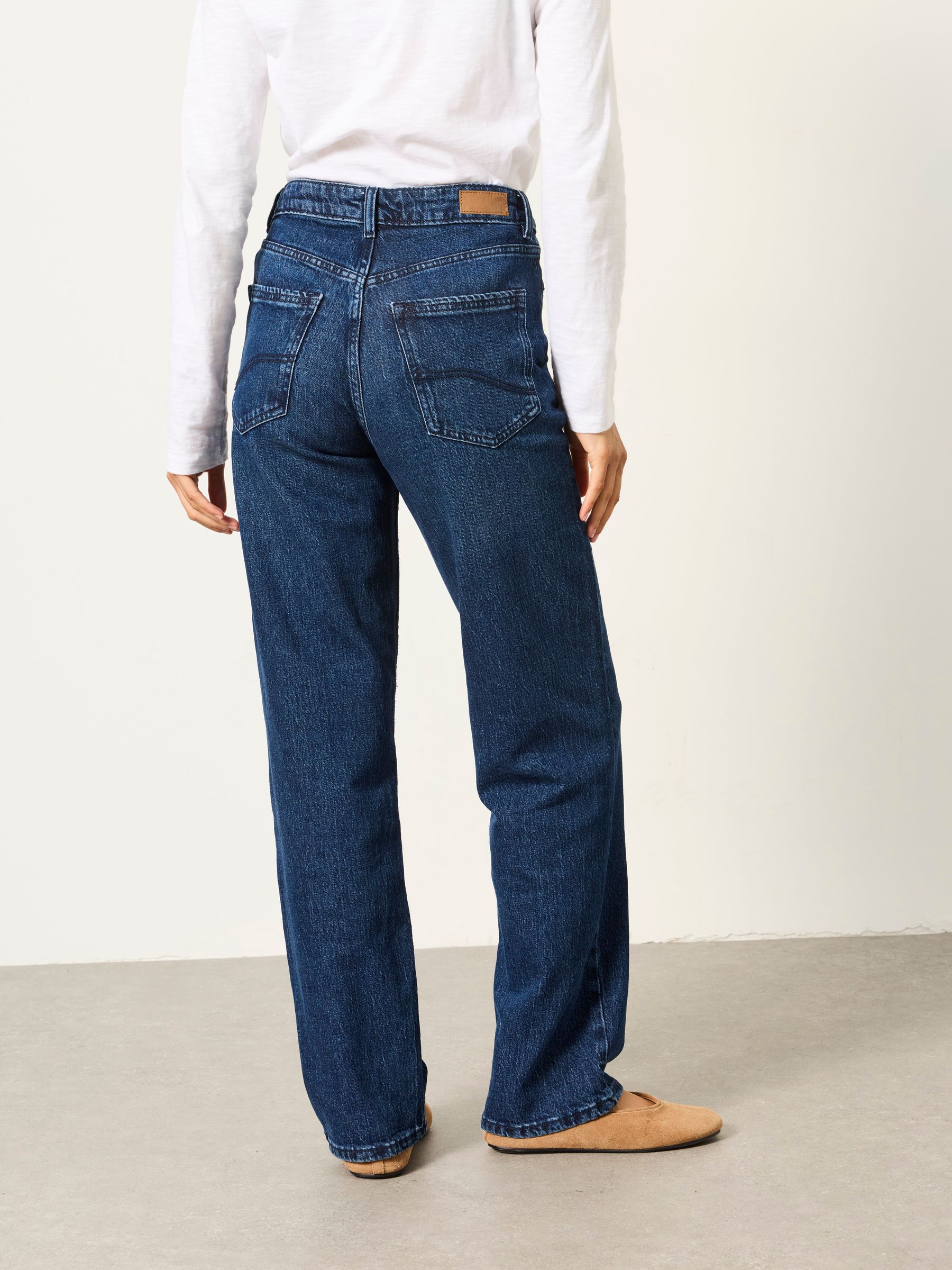 Filby Dark Wash Petite Relaxed Straight Jeans - Image 2 of 6