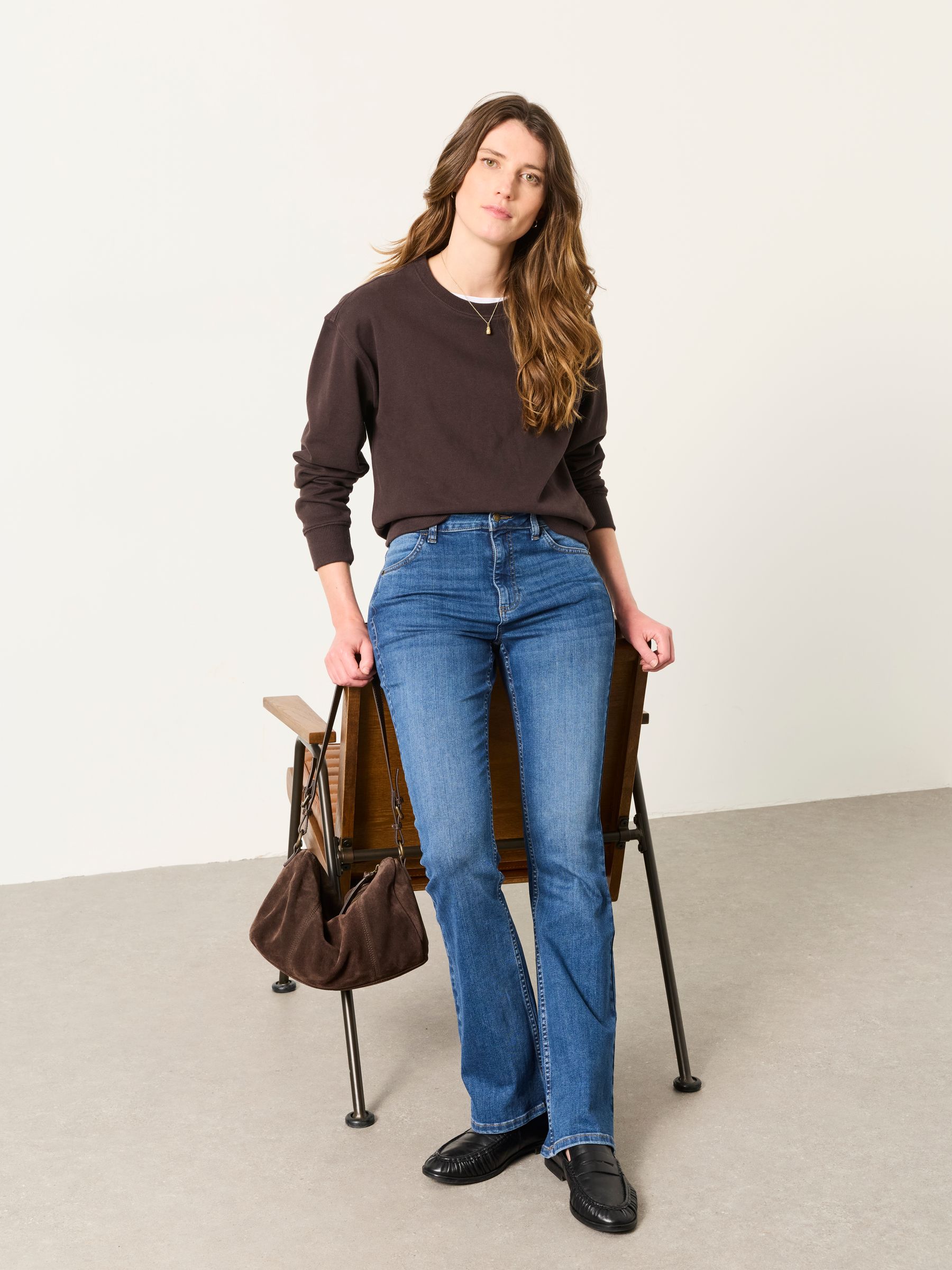 Katrine Dark Blue Petite Boot cut Jeans - Image 7 of 8