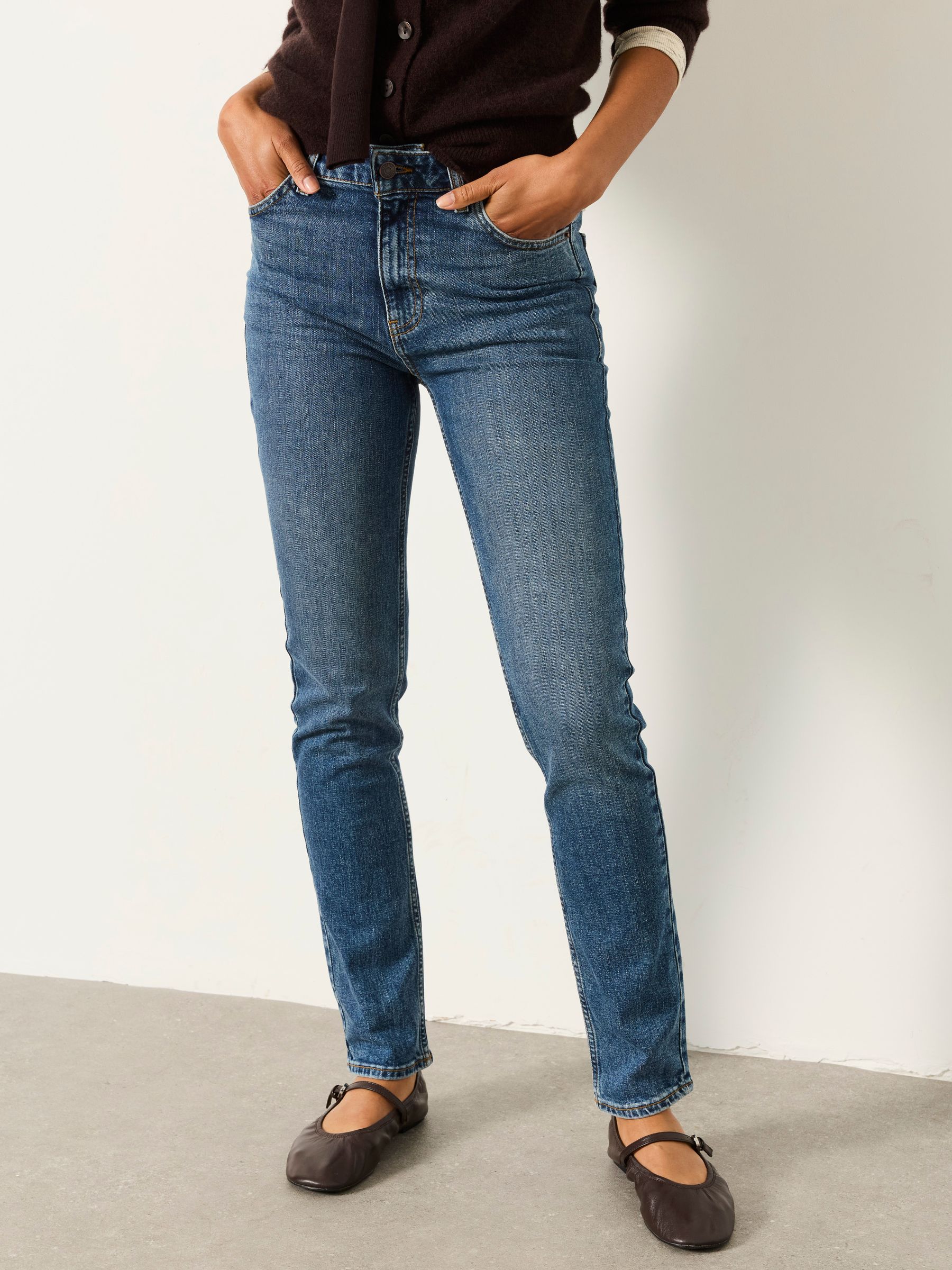 Shenley Blue Denim Petite Slim leg Jeans - Image 3 of 7