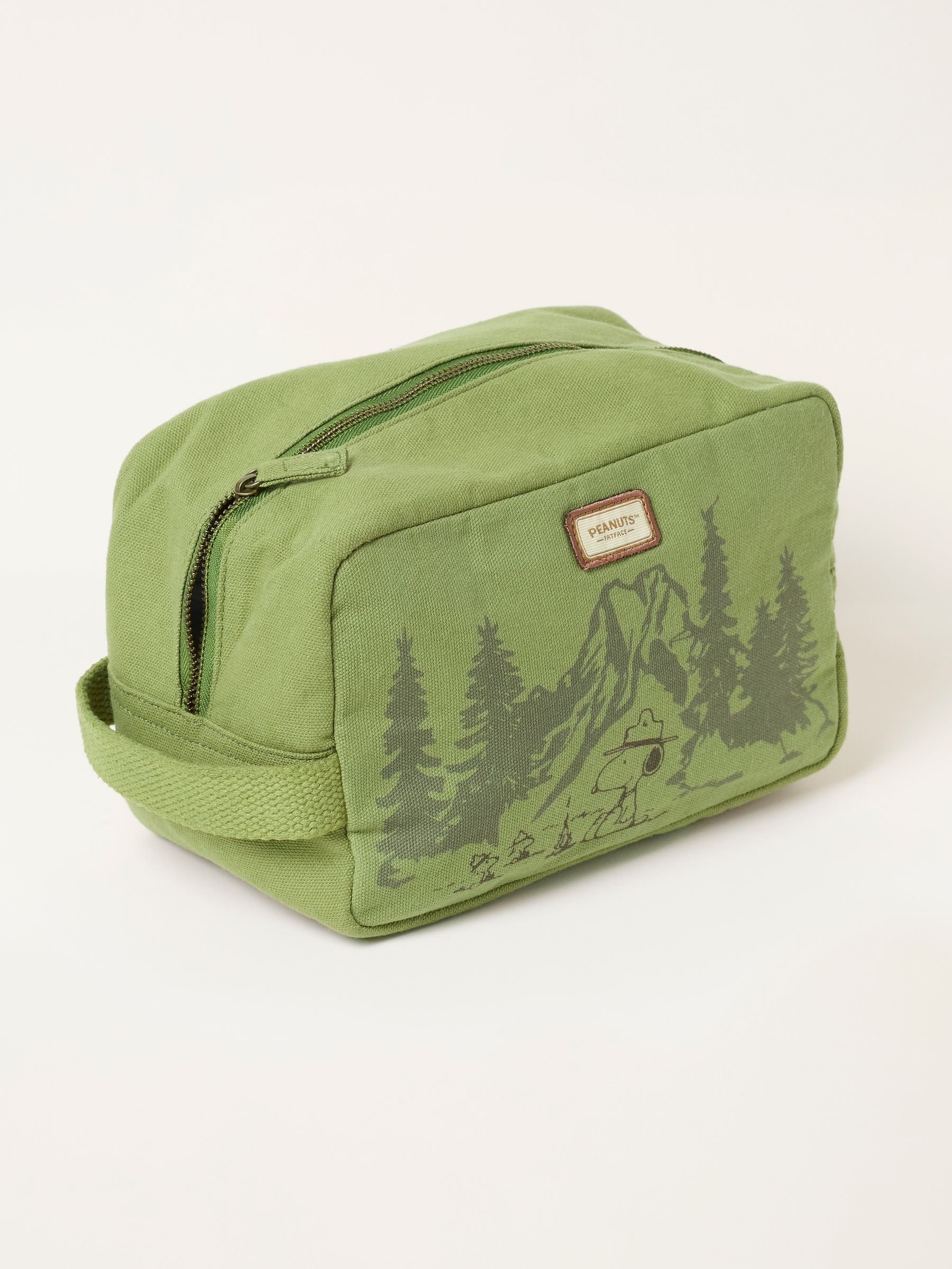 Khaki Green Snoopy Printed Washbag - Image 2 of 3 Khaki Green Snoopy Printed Washbag - Image 2 of 3