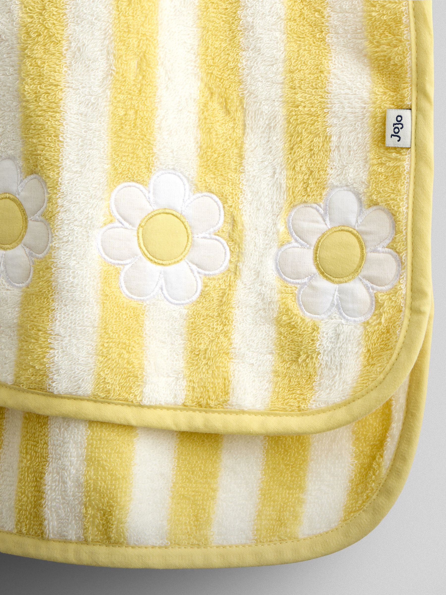 Yellow Stripe Daisy Hooded Poncho Towel - Image 4 of 4