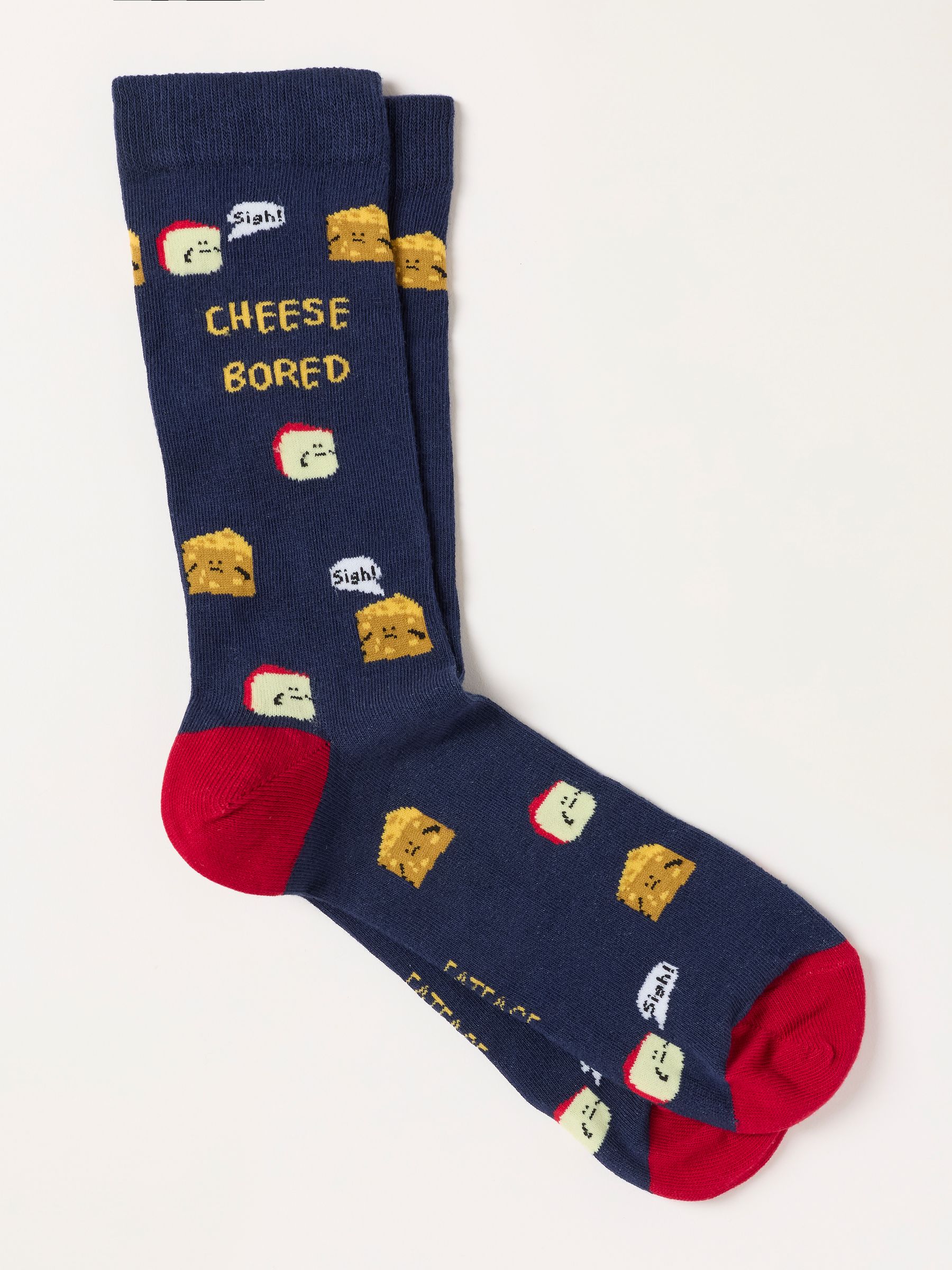Multi 1 Pack Cheese Bored Socks in a Box - Image 2 of 3 Multi 1 Pack Cheese Bored Socks in a Box - Image 2 of 3