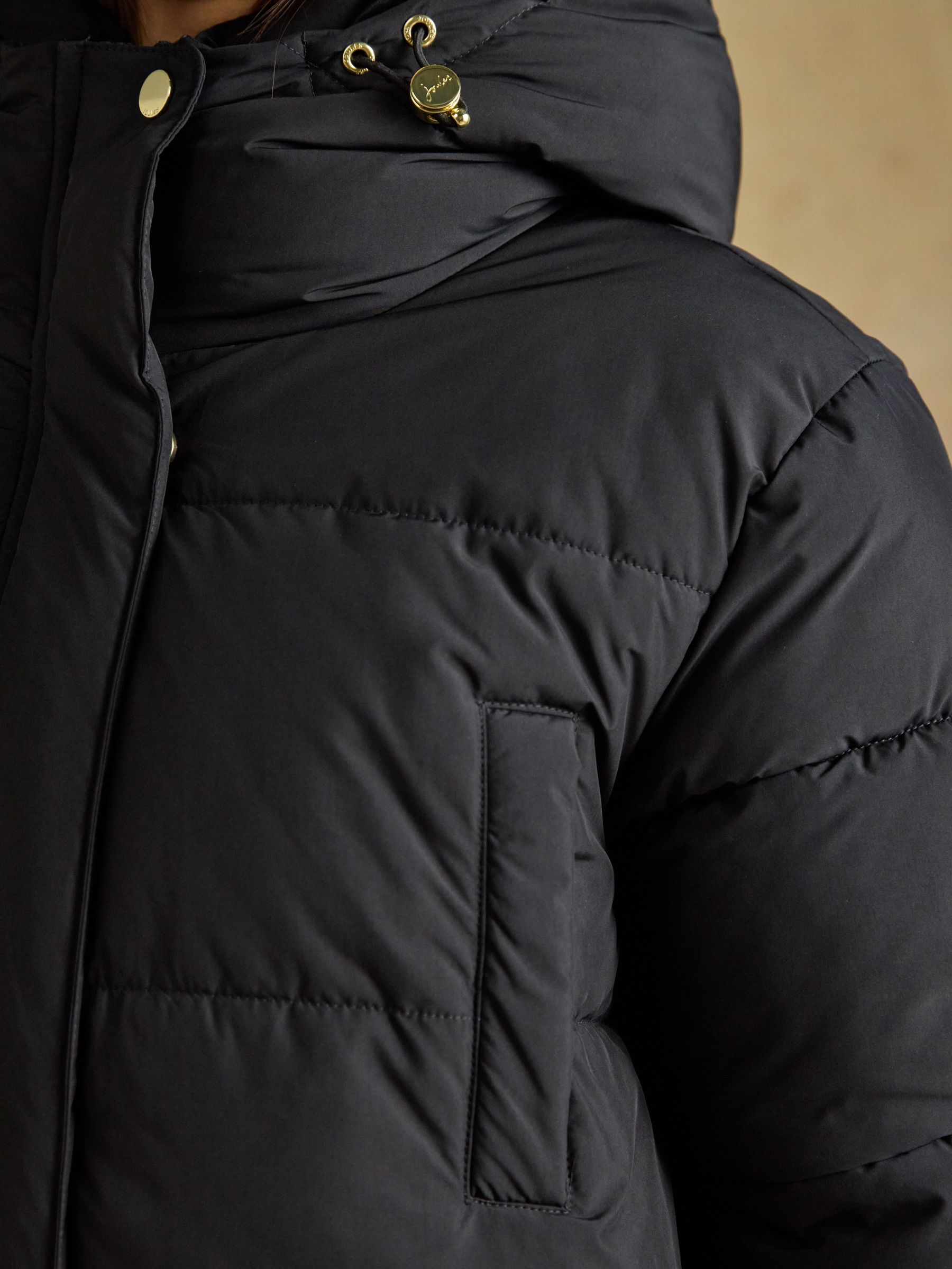Matchday Black Longline Oversized Showerproof Coat - Image 6 of 9