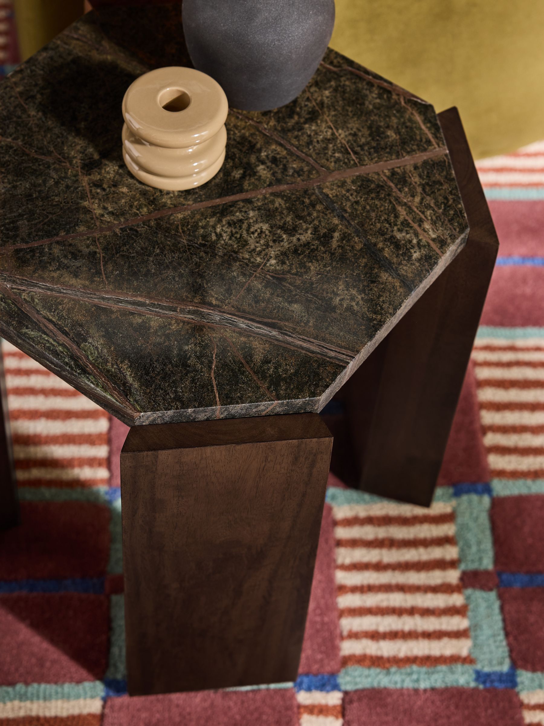 Wynn Side Table in Green Marble - Image 2 of 6 Wynn Side Table in Green Marble - Image 2 of 6