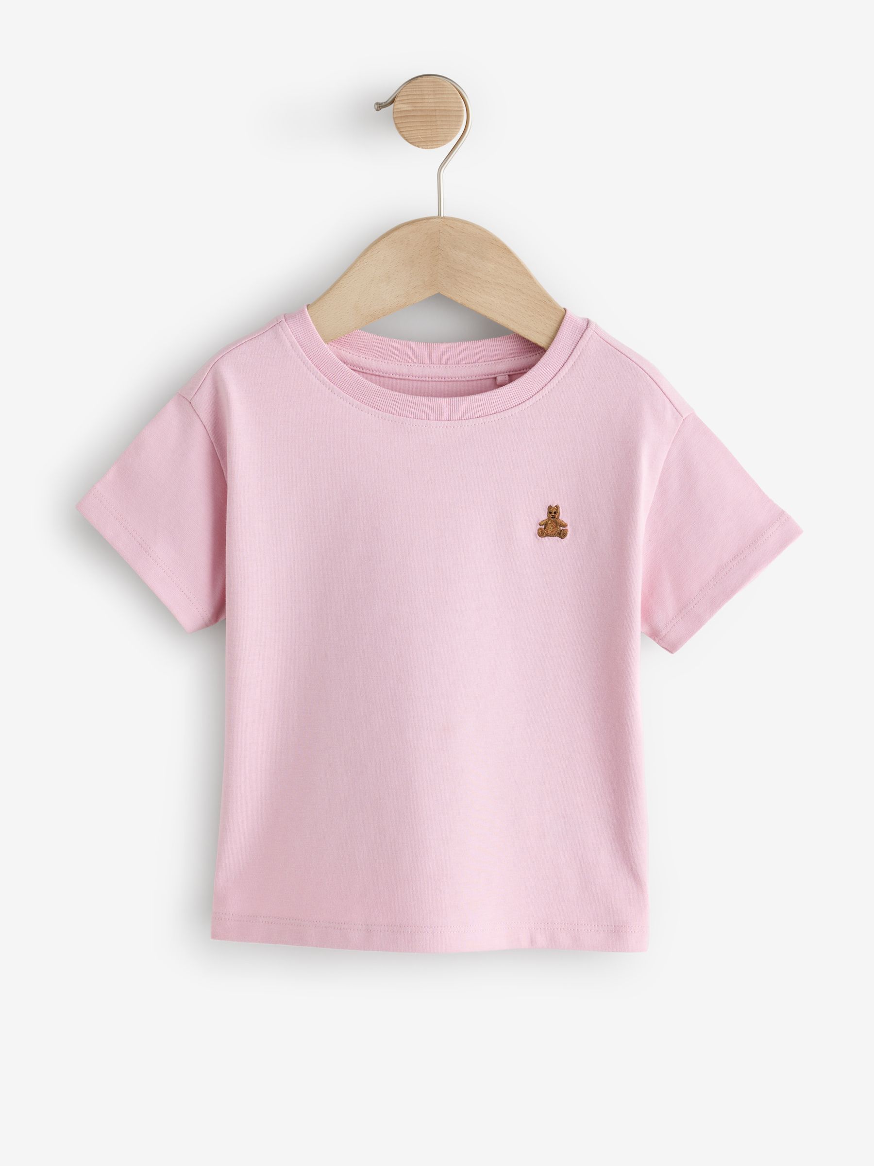 Pink & Purple 3 Pack Short Sleeve Crew Neck T-Shirt (6mths-5yrs) - Image 4 of 8