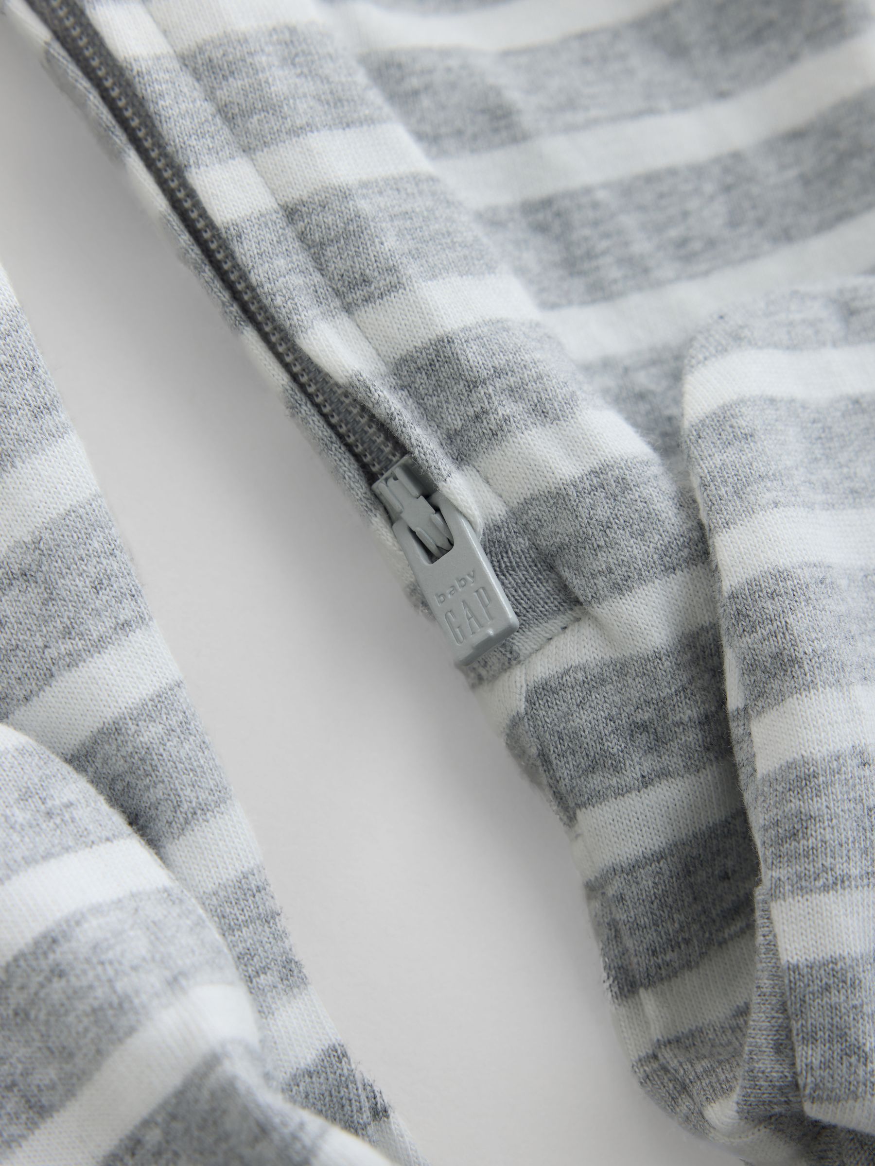 Grey and White 3 Pack Baby Sleepsuit - Image 7 of 8