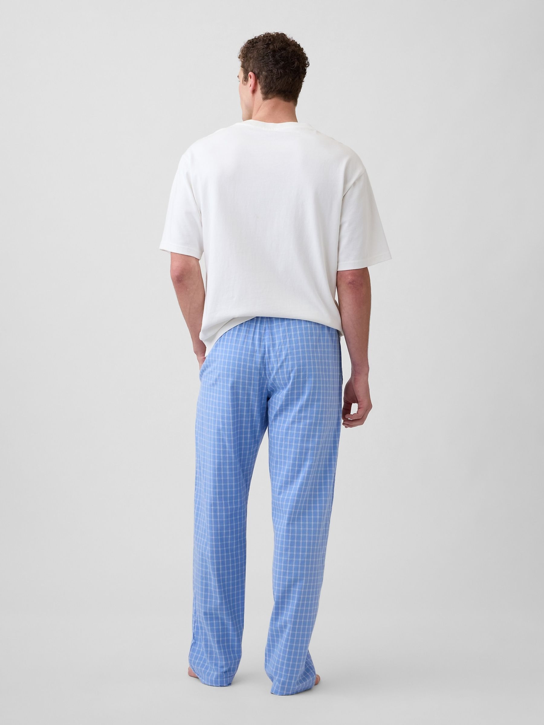 Blue Relaxed Poplin Pyjama Trousers - Image 2 of 4