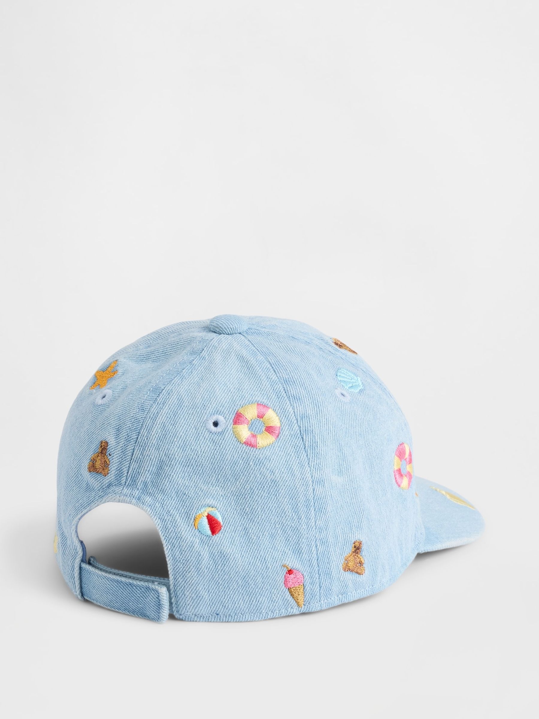 Blue Embroidered Denim Baseball Hat - Image 2 of 2