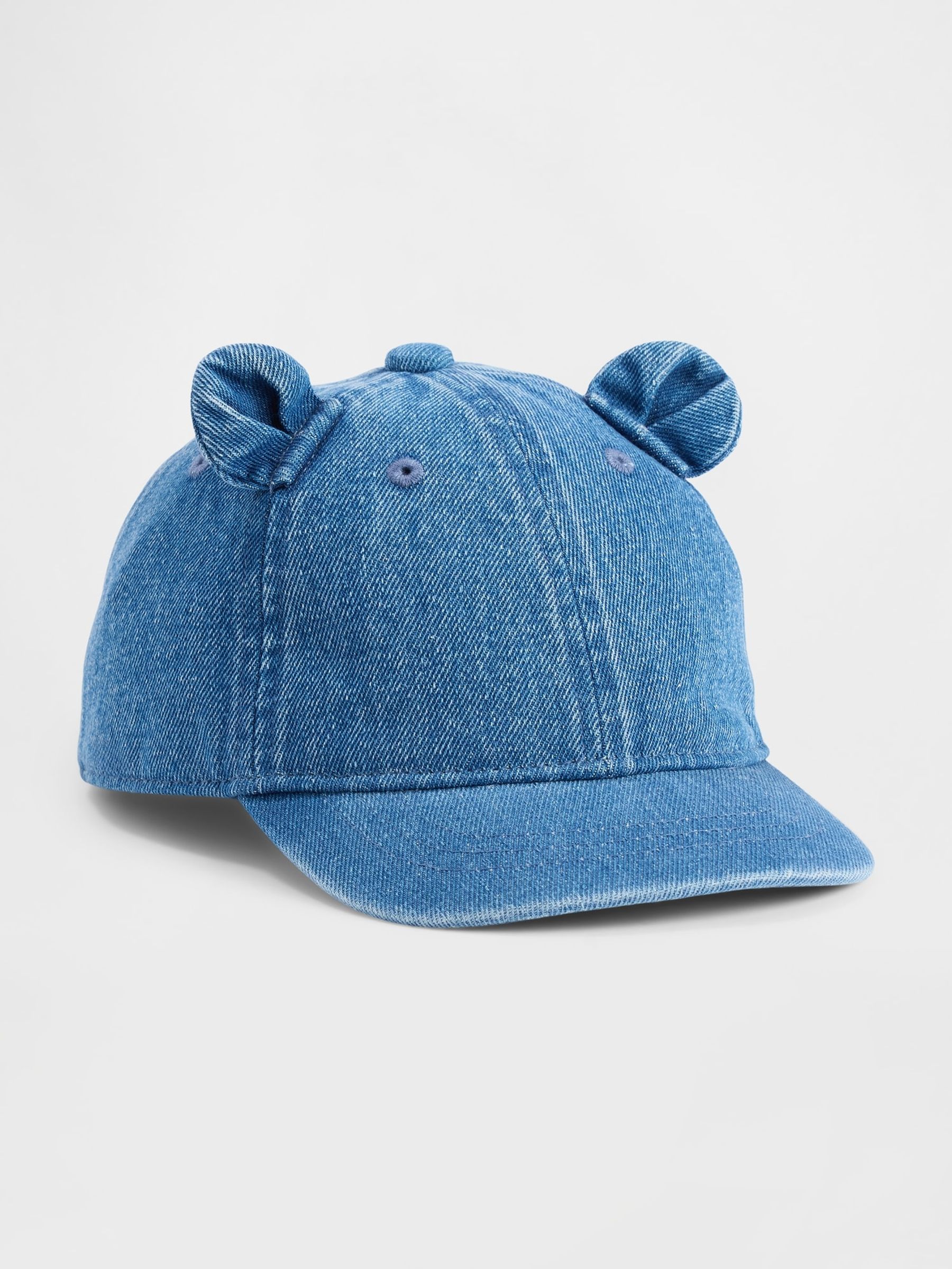 Mid Wash Denim Bear Baseball Hat - Image 1 of 1
