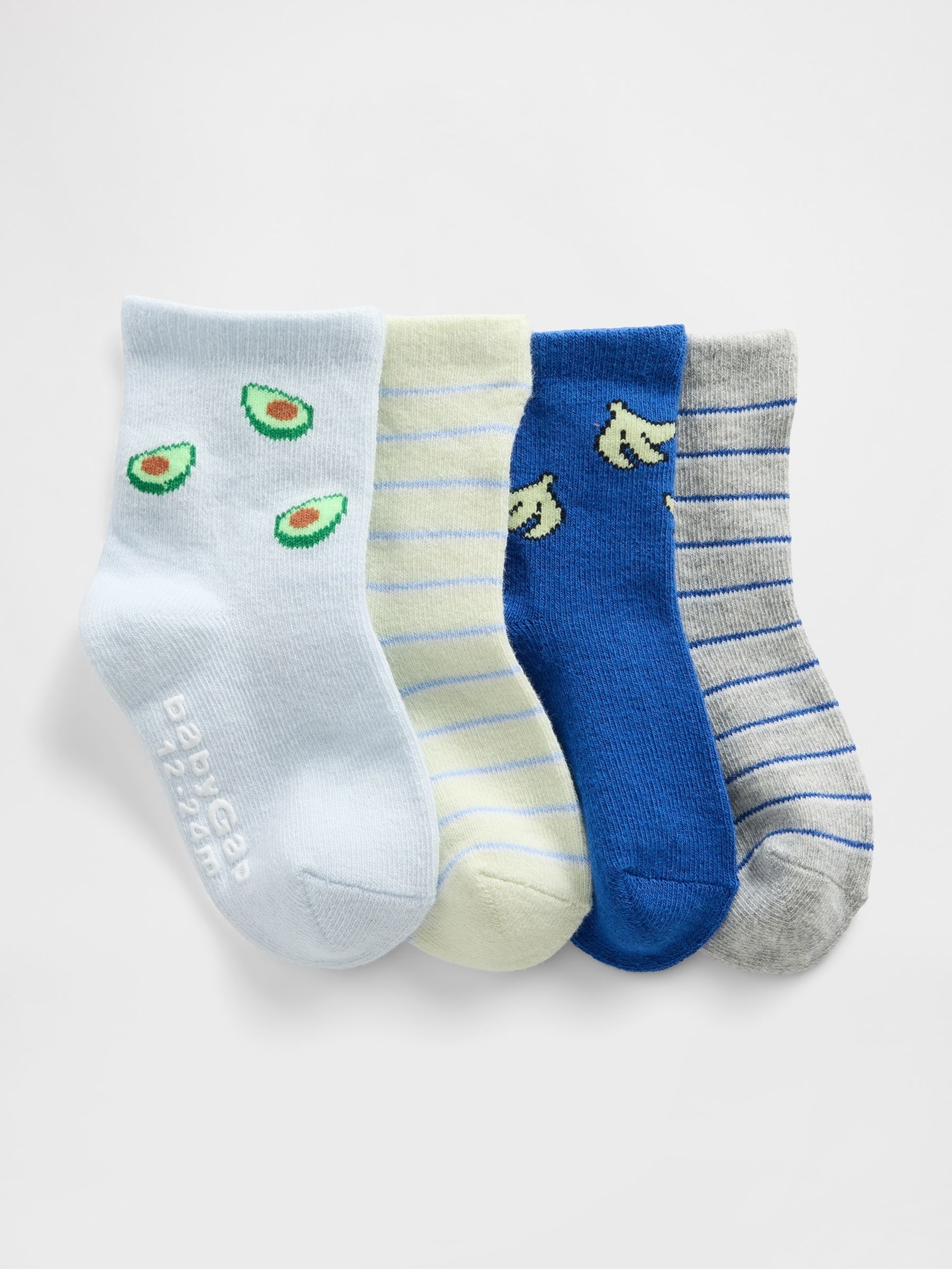Multi Crew Socks 4 Pack - Image 1 of 1