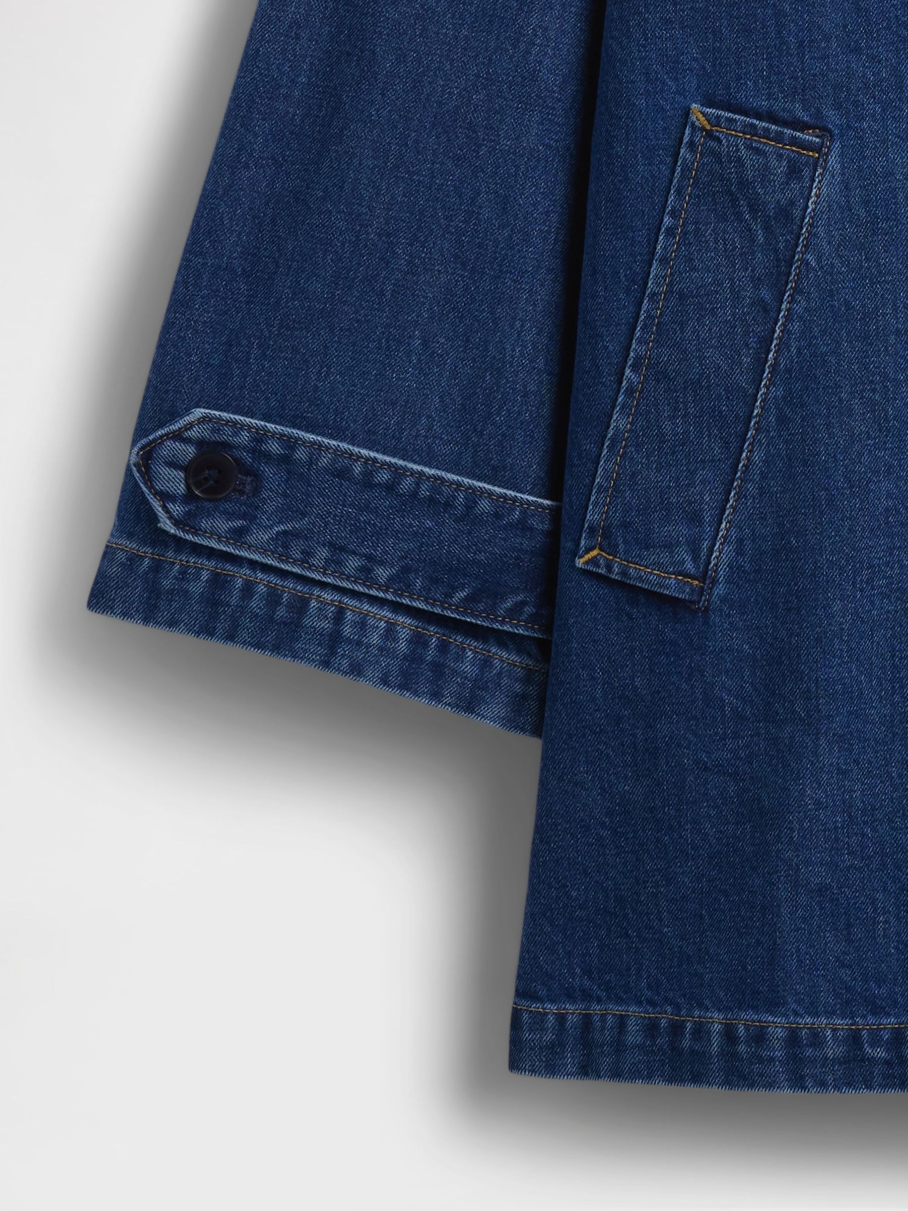 Medium wash Oversized Denim Car Coat - Image 5 of 5
