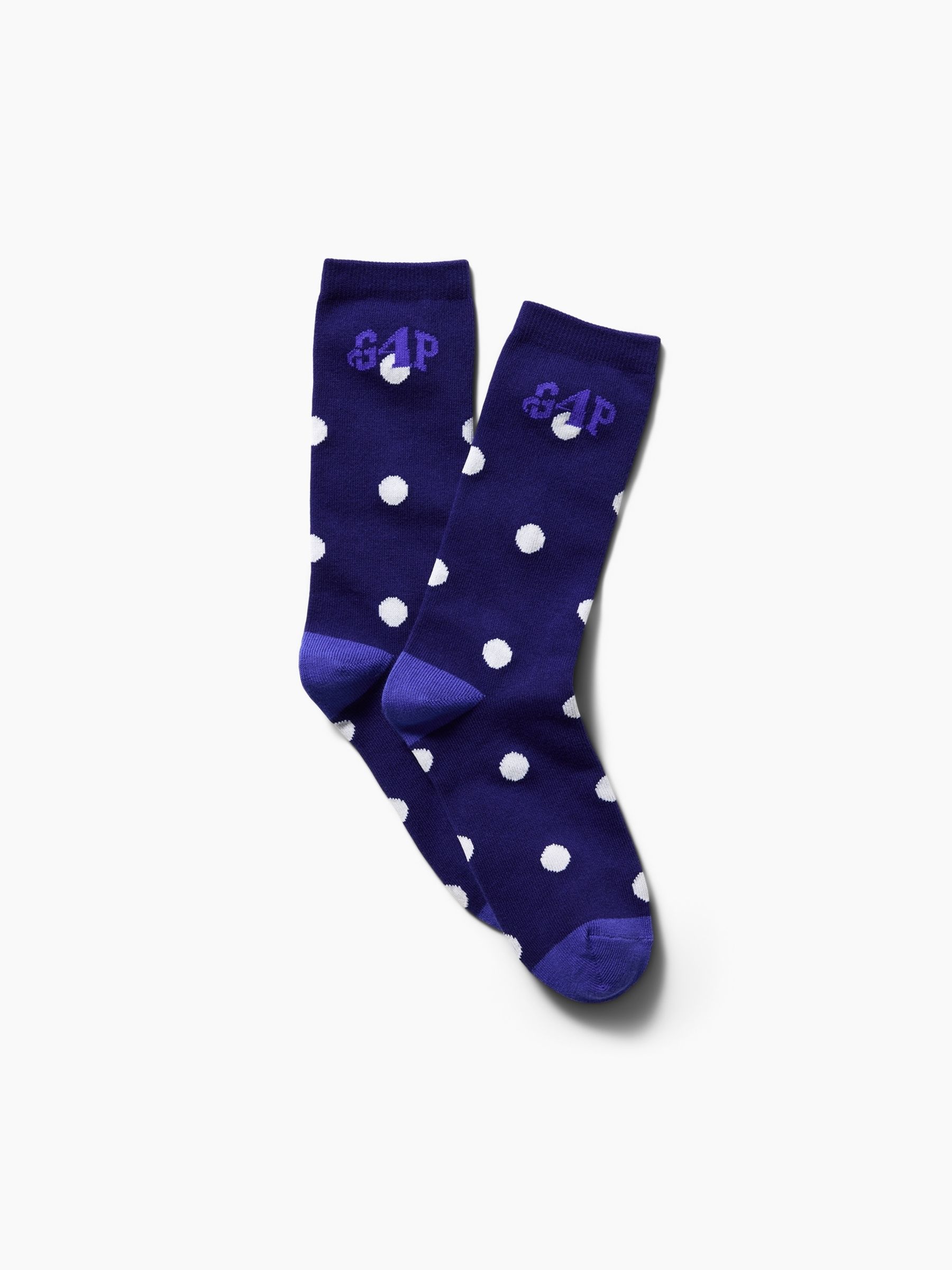 Gap x Awake NY Navy Logo Polka Dot Crew Socks - Image 1 of 2