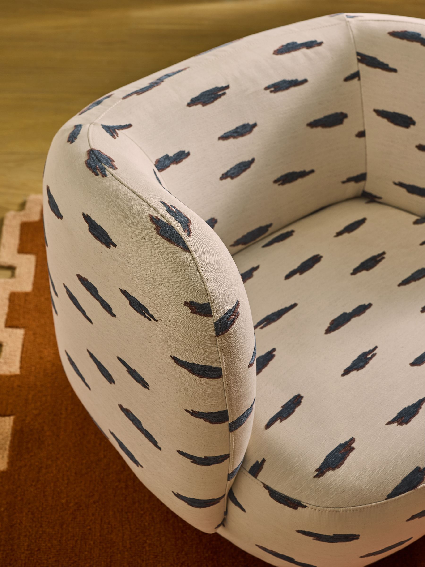 Novara Swivel Accent Chair in Mikumo Blue - Image 2 of 6 Novara Swivel Accent Chair in Mikumo Blue - Image 2 of 6