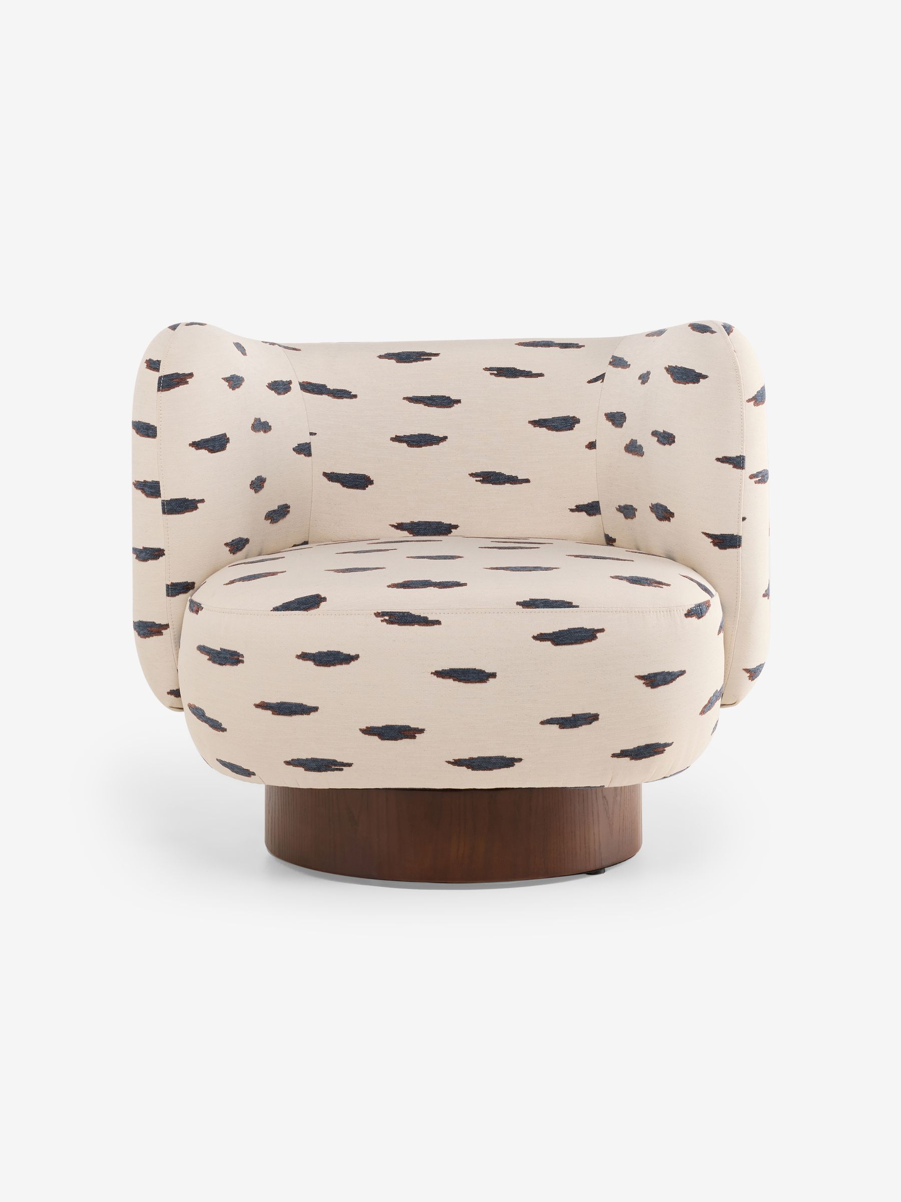 Novara Swivel Accent Chair in Mikumo Blue - Image 4 of 6