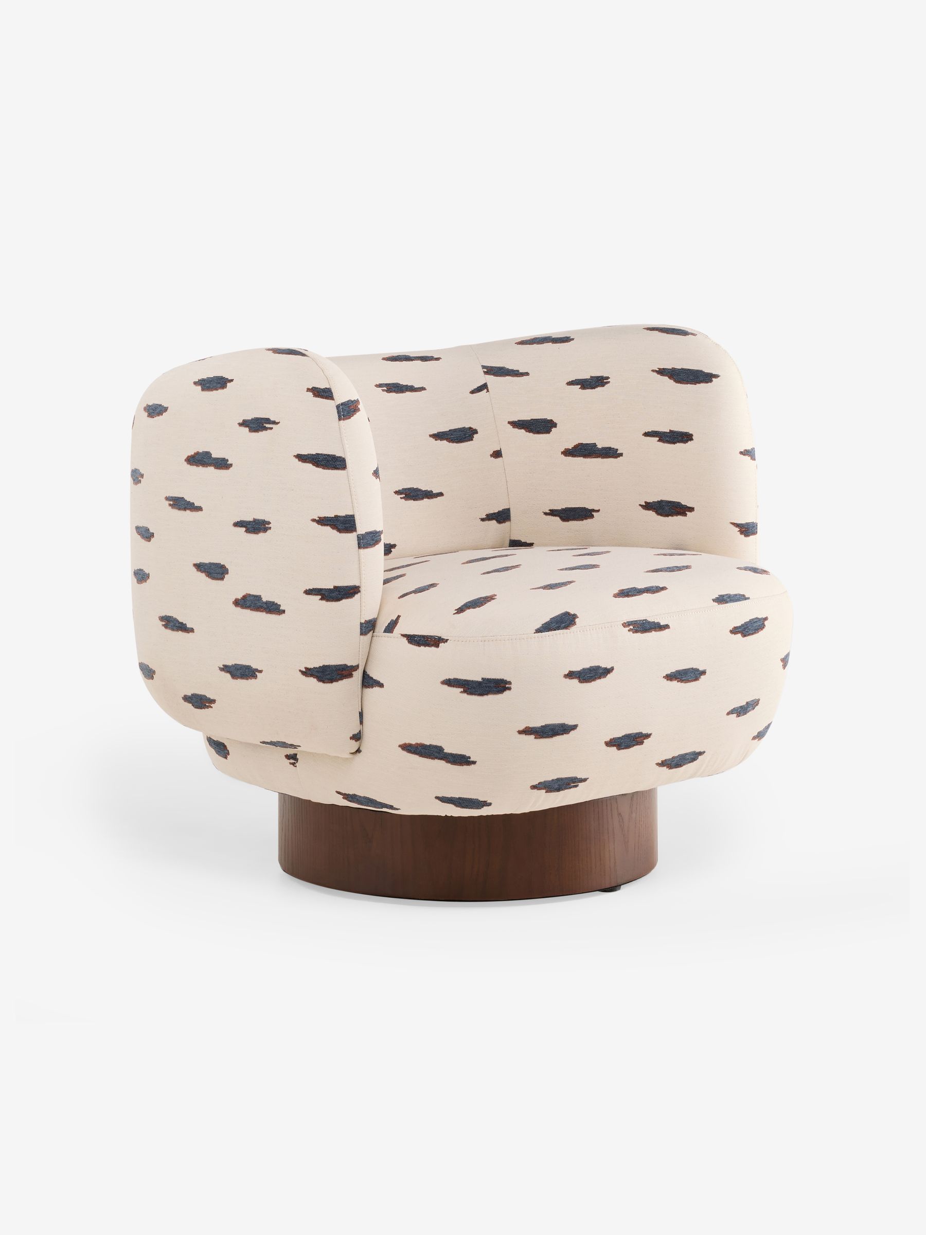 Novara Swivel Accent Chair in Mikumo Blue - Image 5 of 6