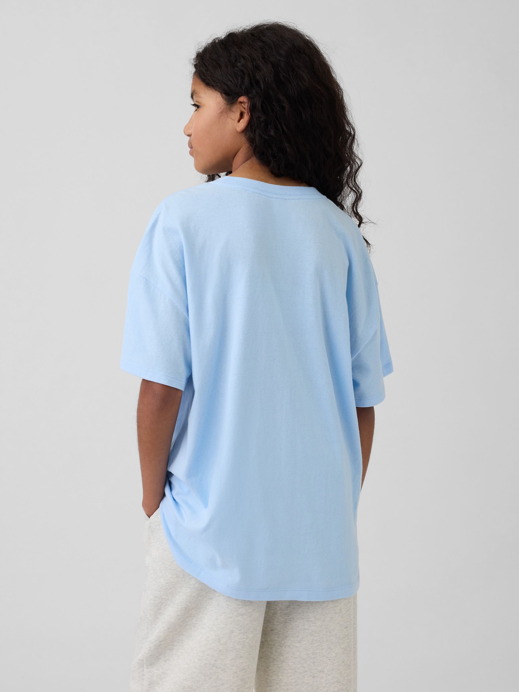 Blue K-Pop Demon Hunters Graphic Oversized T-Shirt - Image 2 of 4